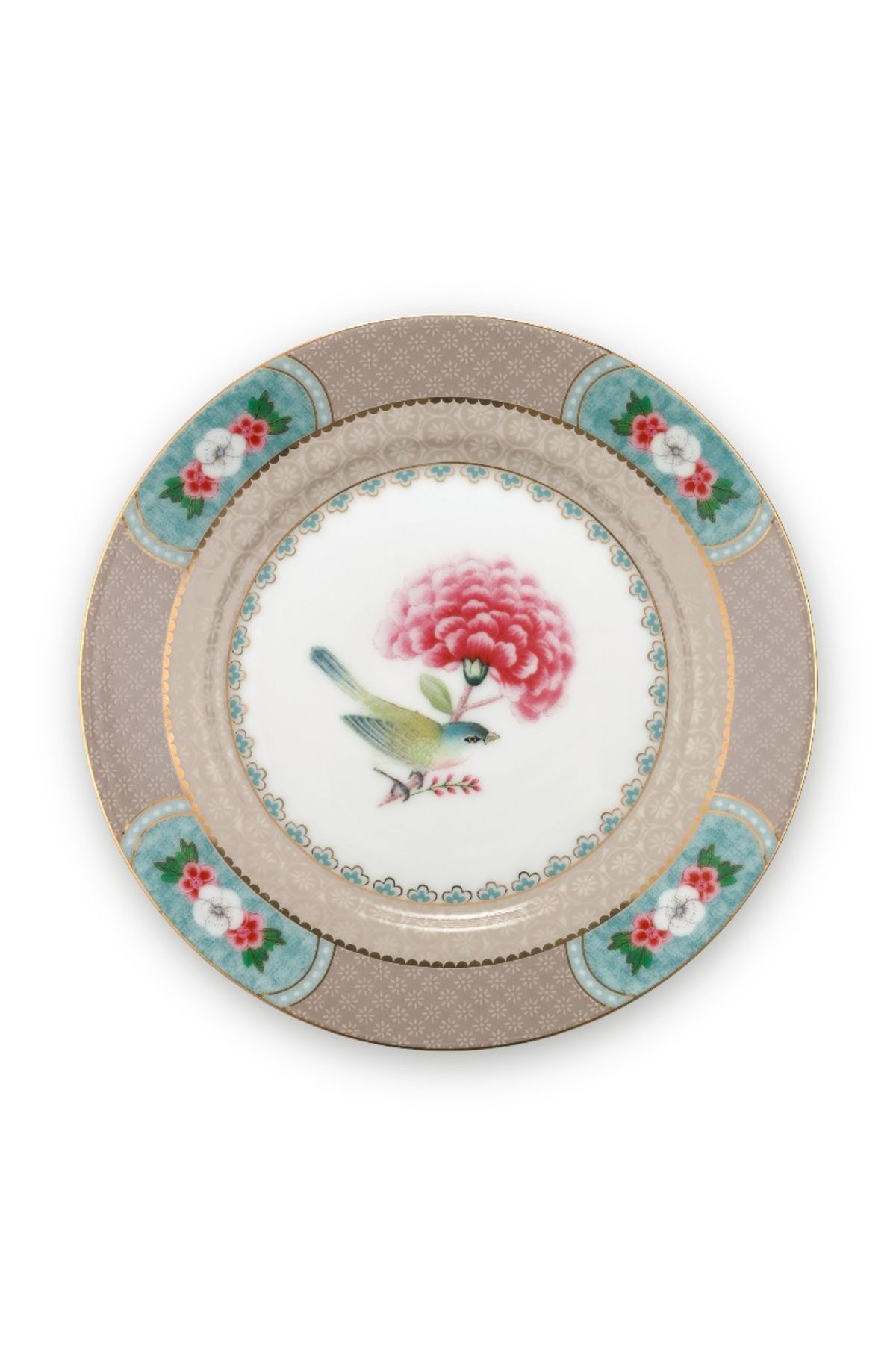 Plate Blushing Birds Khaki 17cm