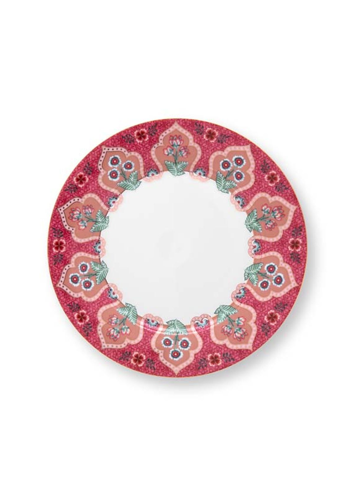 Plate Flower Festival Deco Dark Pink 21cm