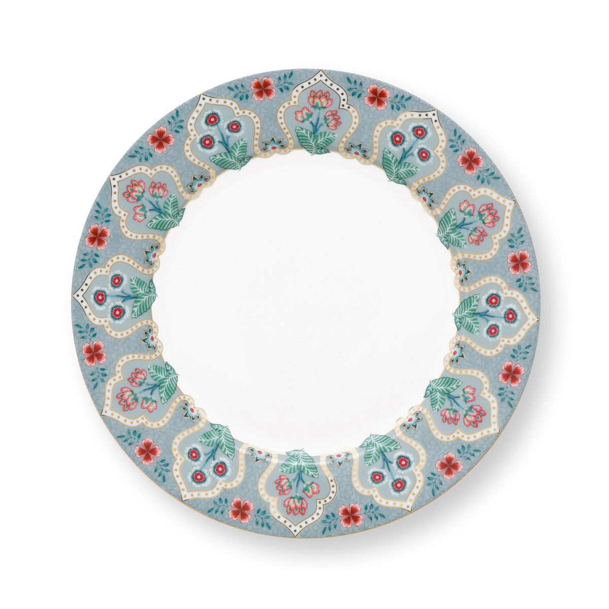 Plate Flower Festival Deco Light Blue 21cm