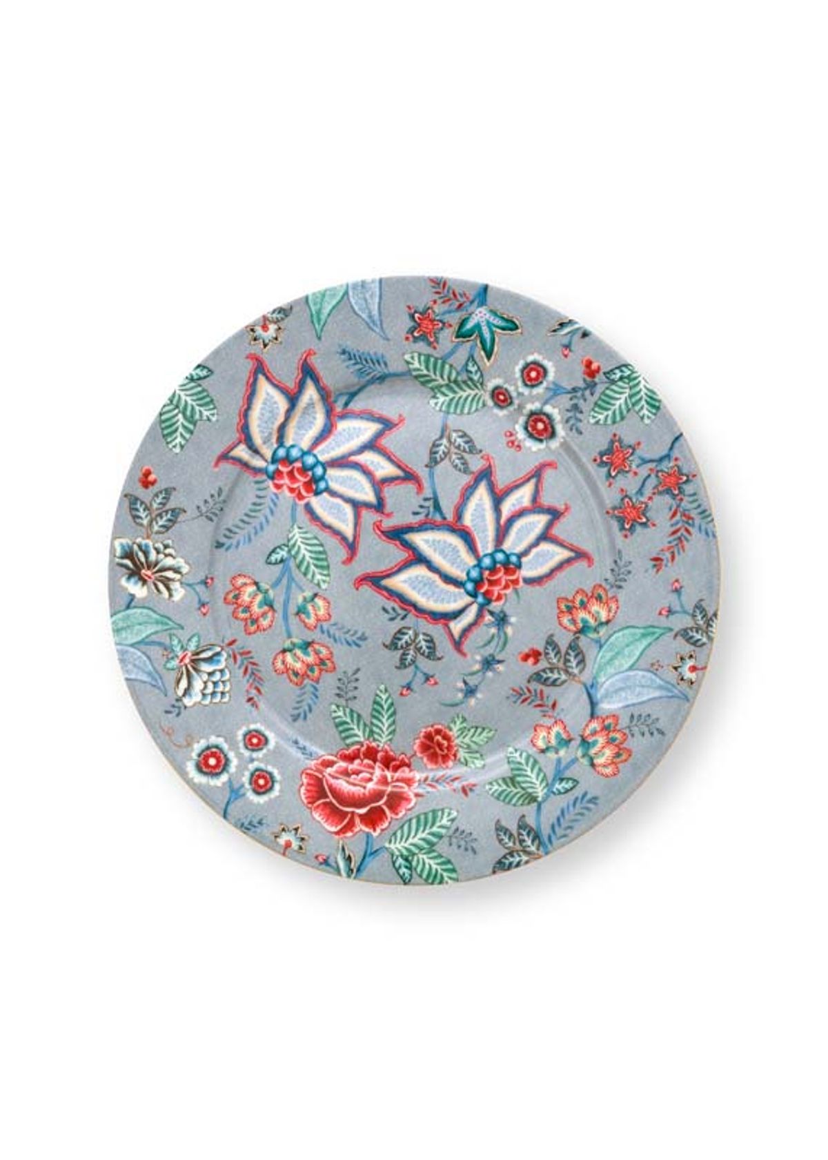 Plate Flower Festival Light Blue 32cm