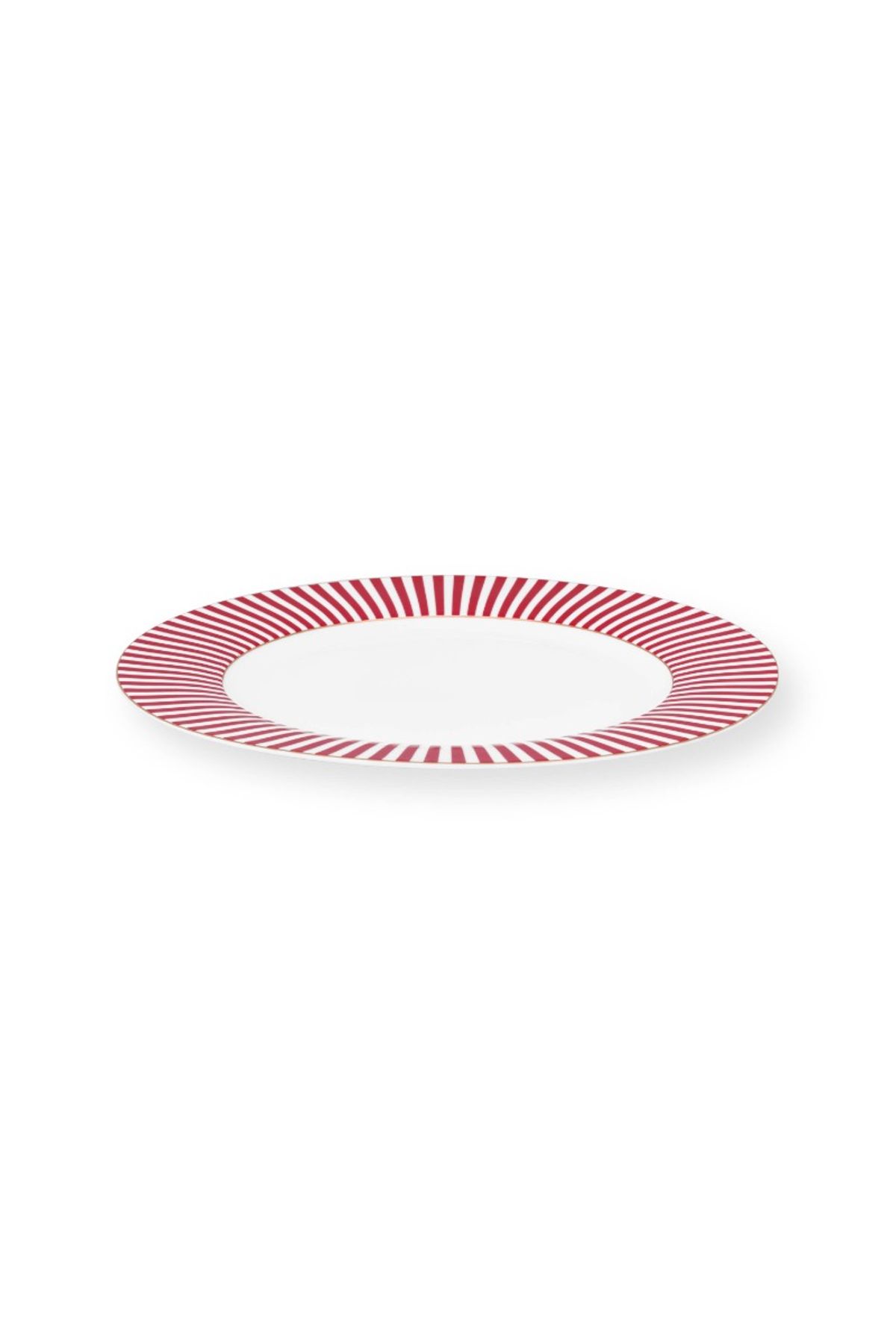 Plate Royal Stripes Dark Pink 26.5cm