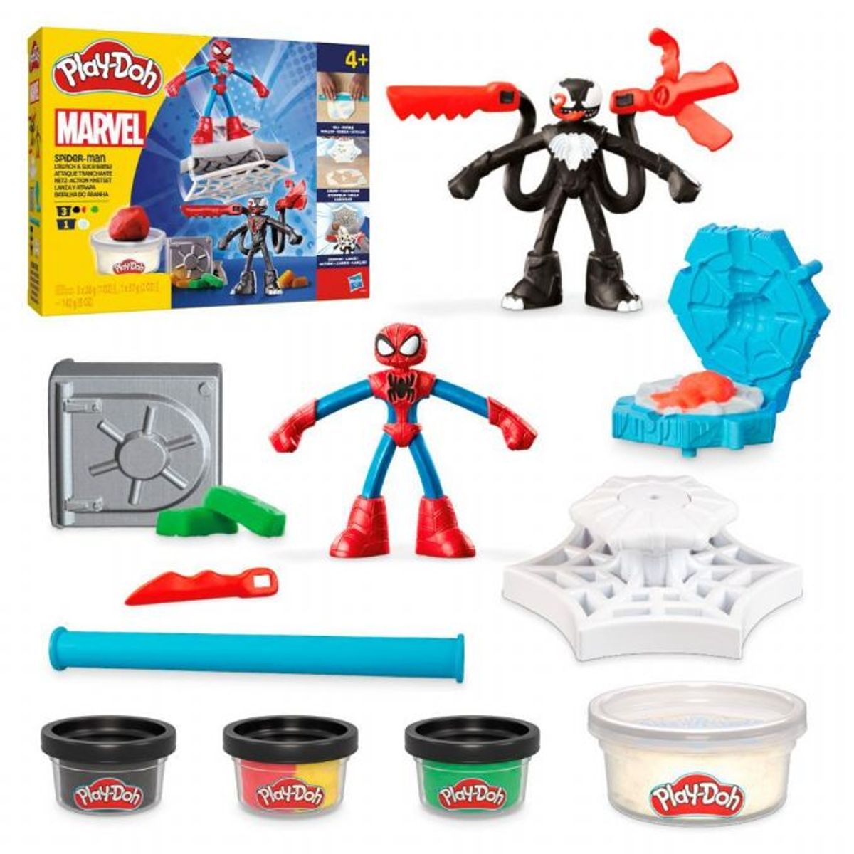 Play-Doh Spiderman Launch & Slice Battle