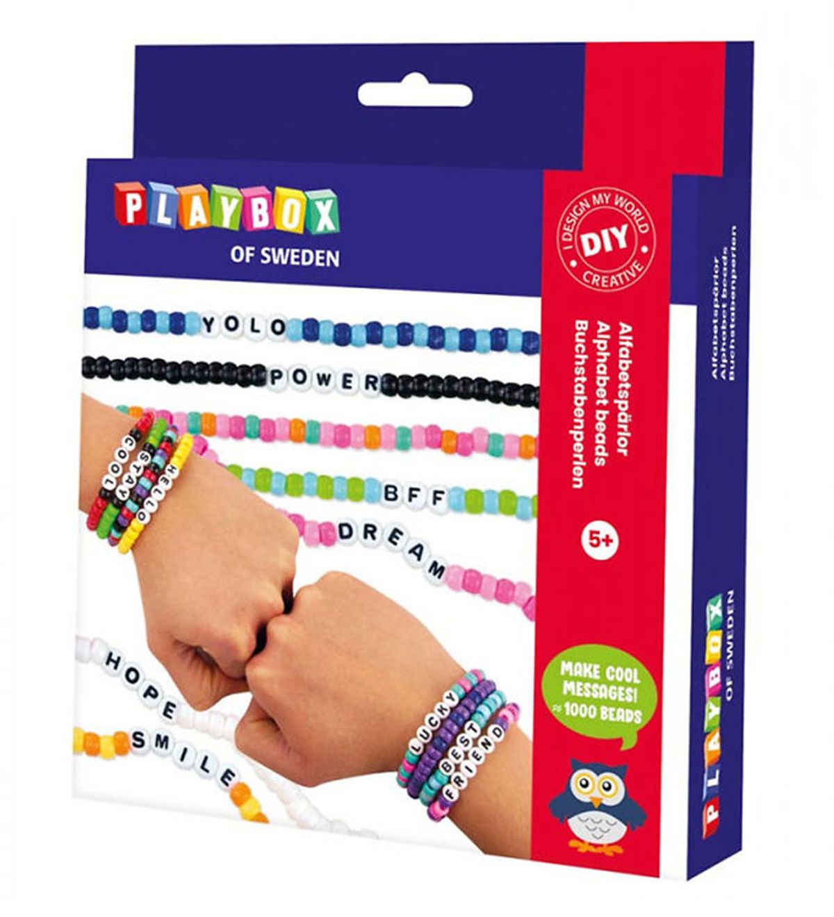 Playbox Armbåndssæt - Alfabet Perler