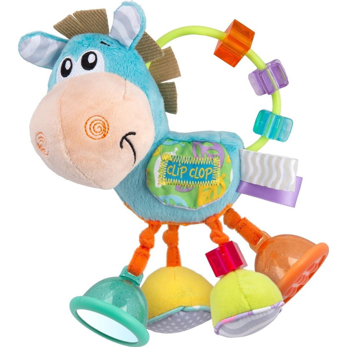 Playgro - Clip Clop Horse - Aktivitetsrangle - Blå