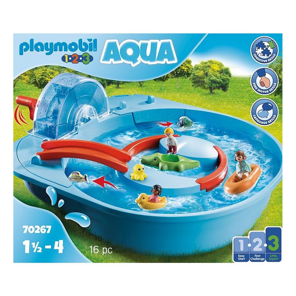 Playmobil 1.2.3 Aqua - Muntert Vandland - 70267 - 16 Dele