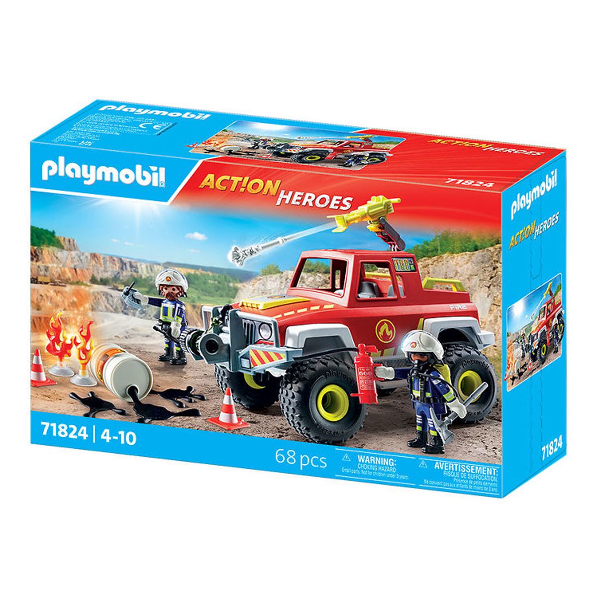 Playmobil Action Heroes - Brandbekæmper Truck - 71824 - 68 Dele