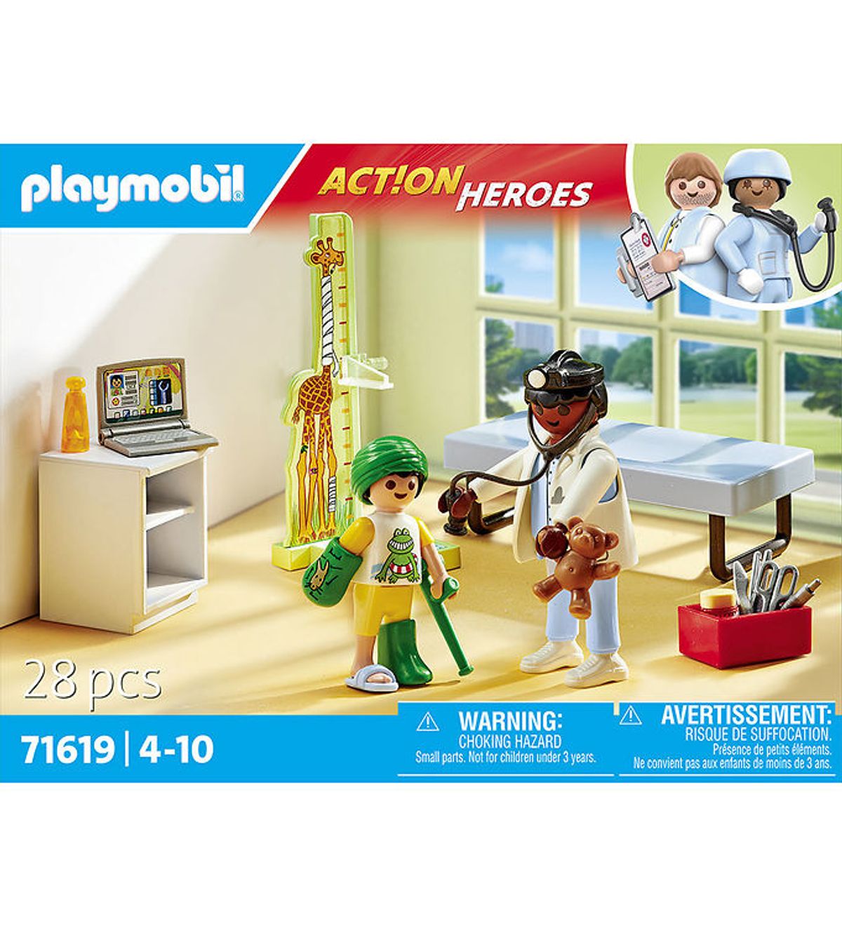 Playmobil Action Heroes - Børnelæge m. Bamse - 71619 - 28 Dele