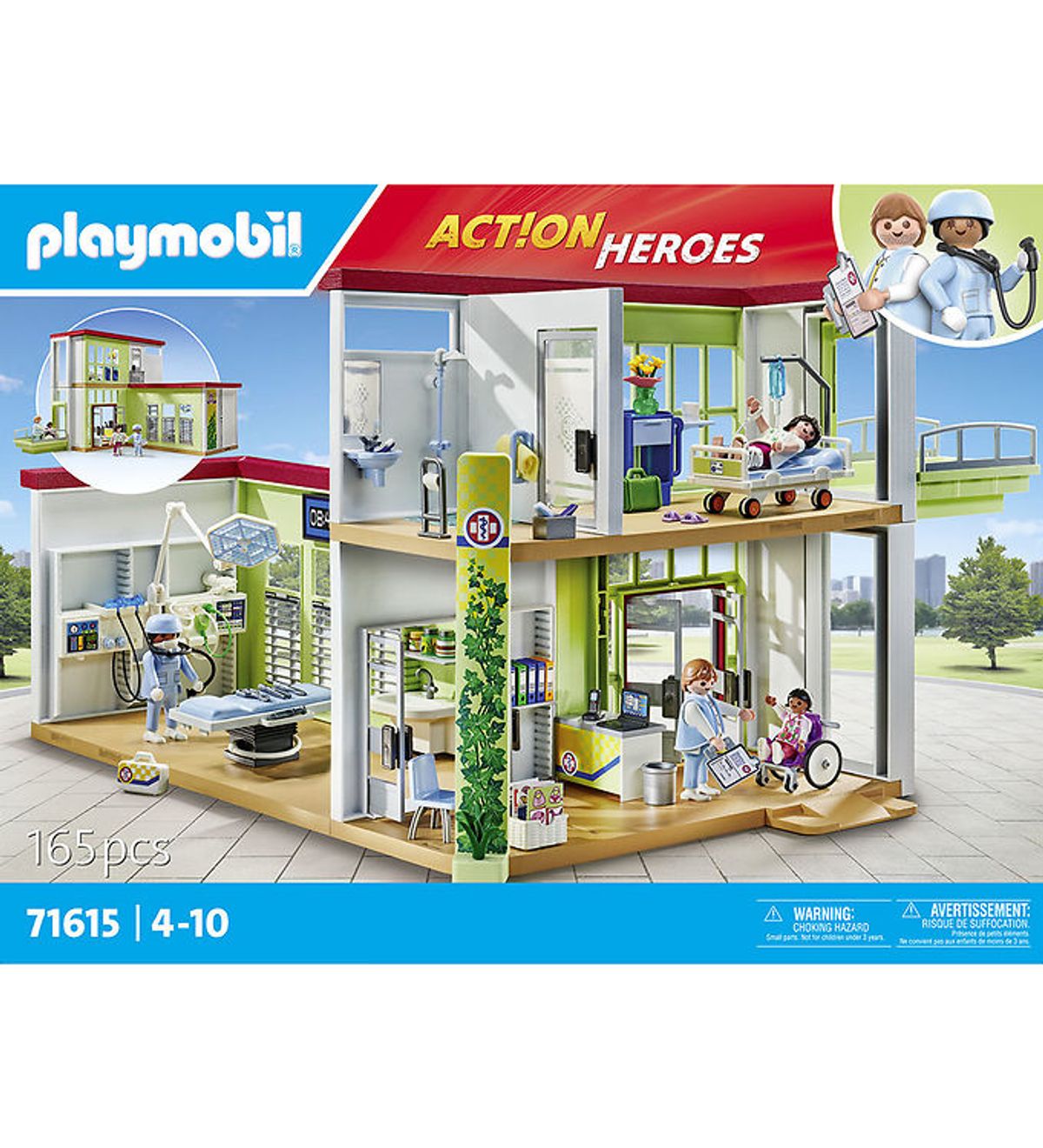 Playmobil Action Heroes - Moderne Hospital - 71615 - 165 Dele