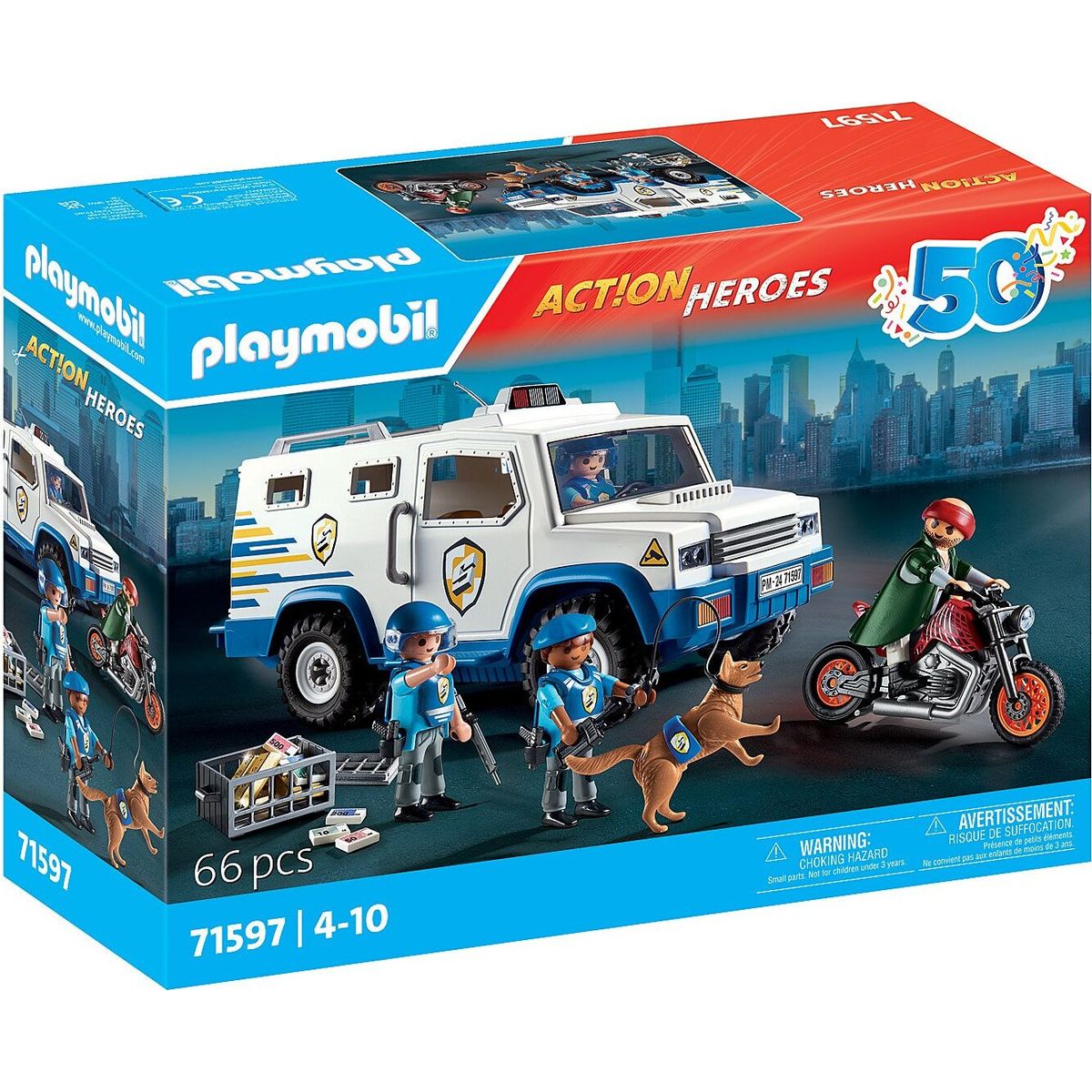 Playmobil Action Heroes - Politi Pengetransport - 71597