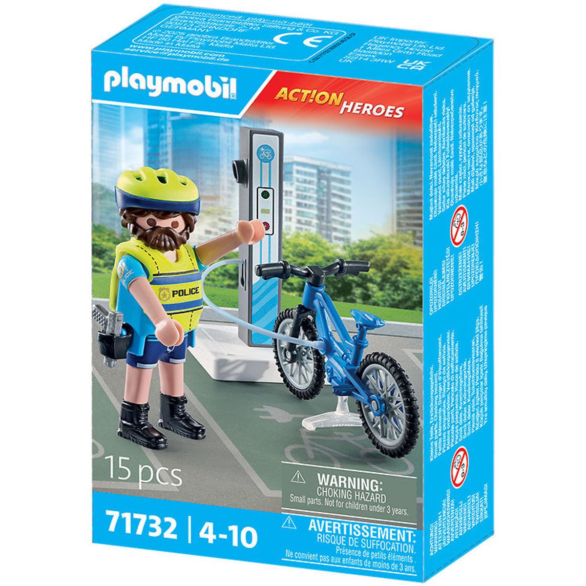 Playmobil Action Heroes - Politicykelpatrulje - 71732 - 15 Dele