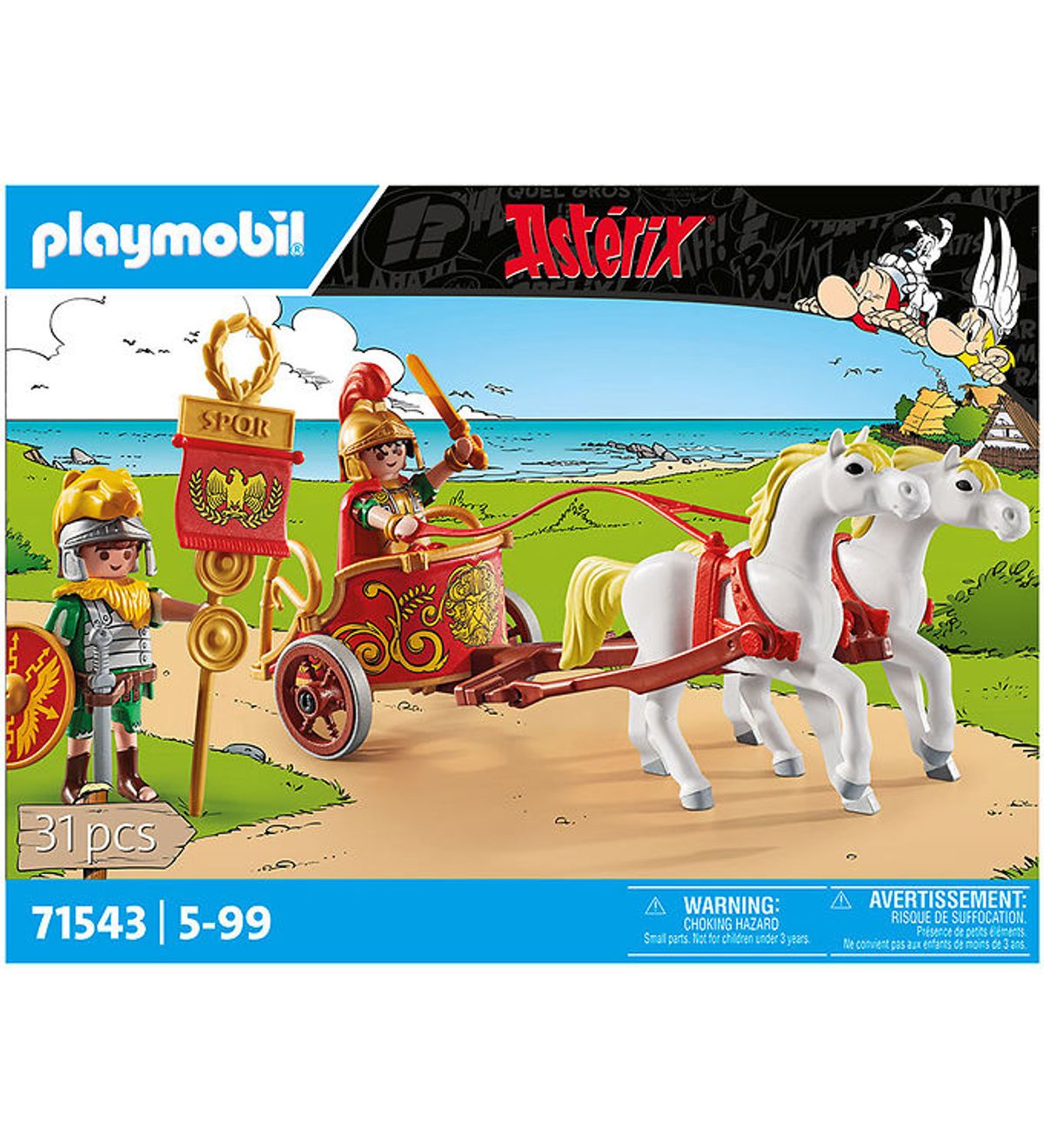 Playmobil Asterix - Romersk Stridsvogn - 71543 - 31 Dele