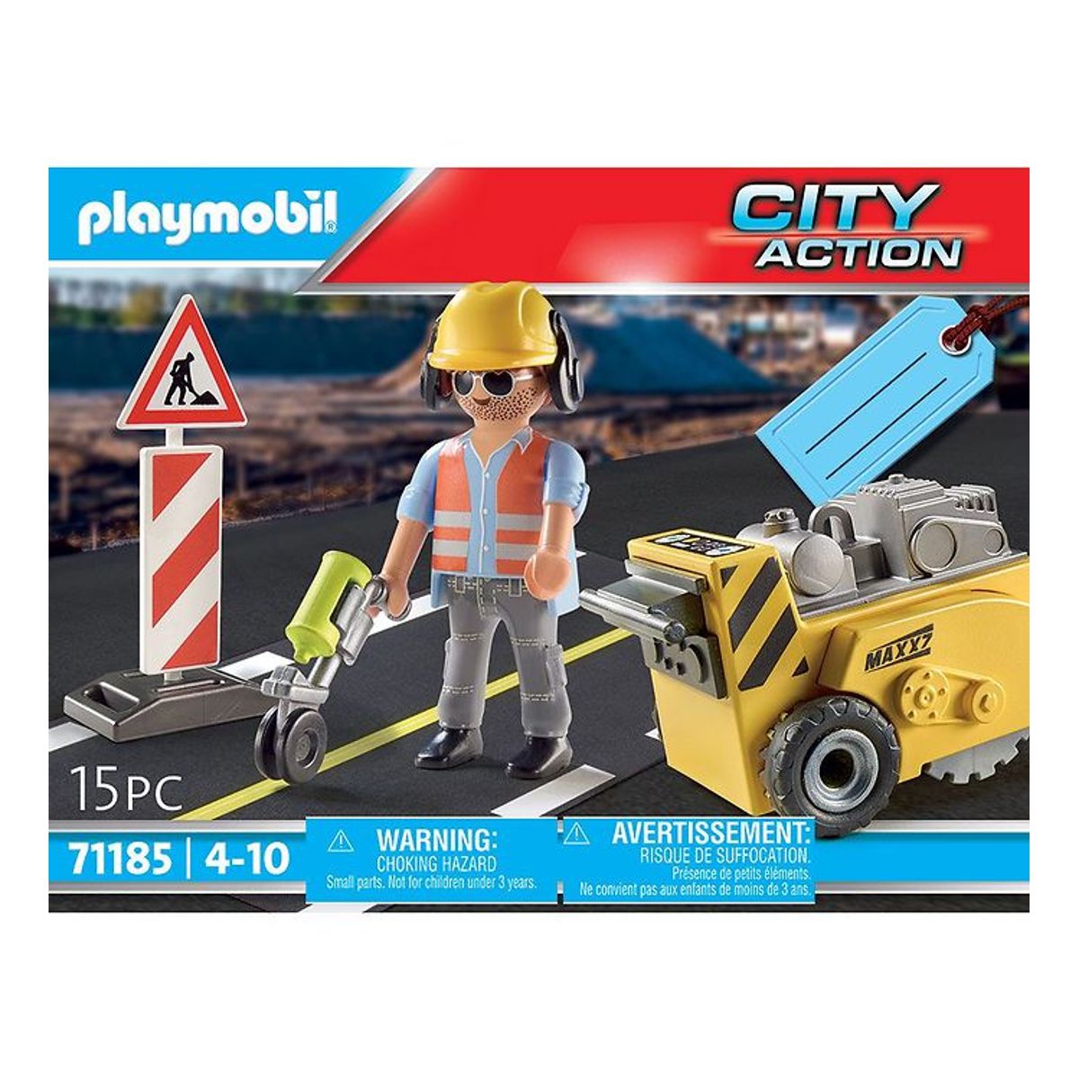 Playmobil City Action - Byggearbejder med kantfræser - 71185 - 1