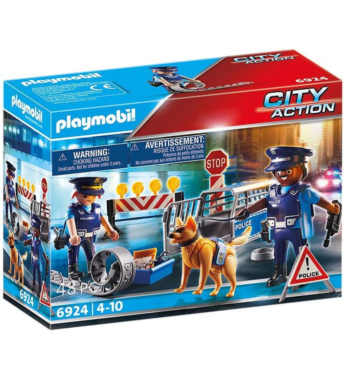 Playmobil City Action - Politivejspærring - 6924 - 48 Dele