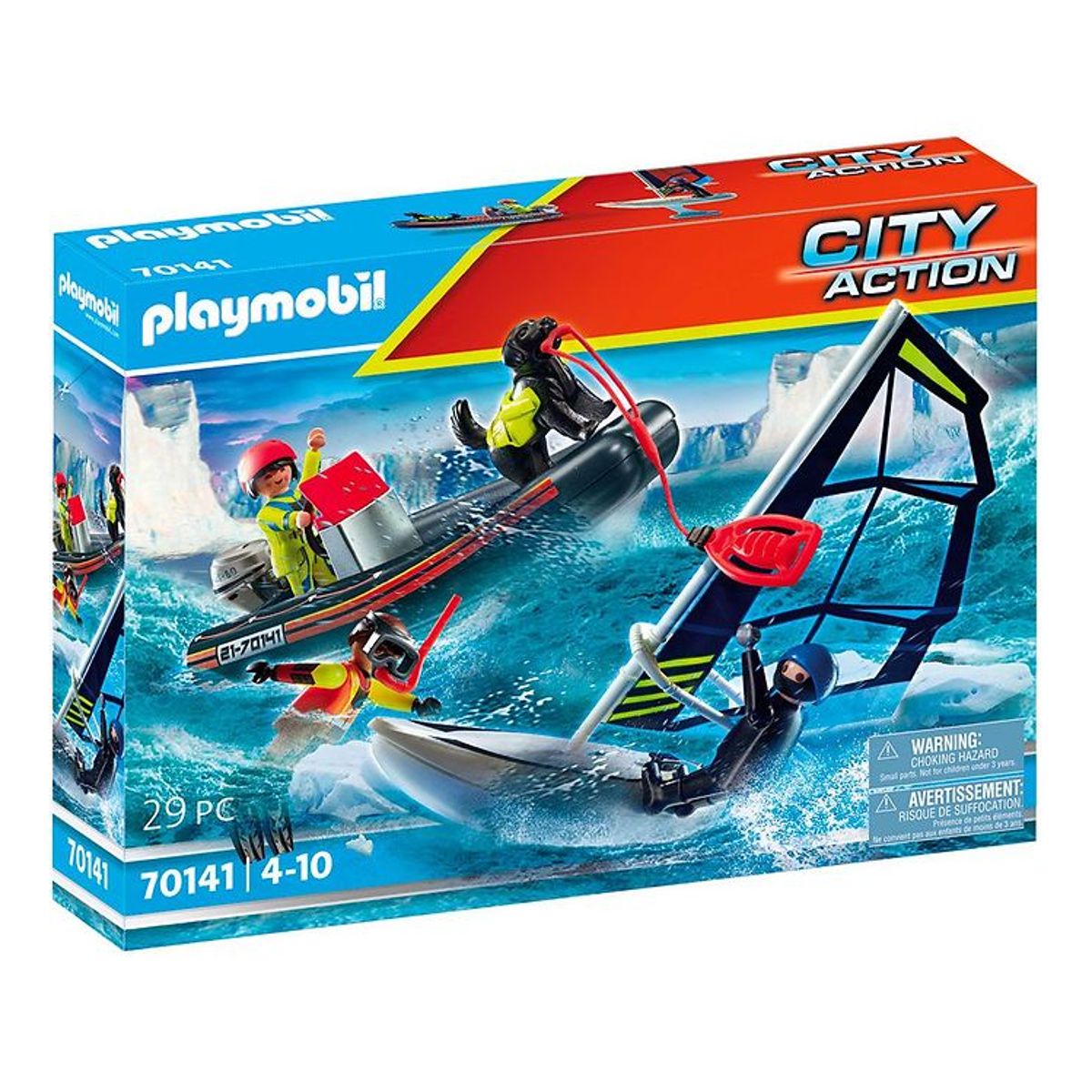 Playmobil City Action - Skibsredning: Polarsejler Med Gummibåd -