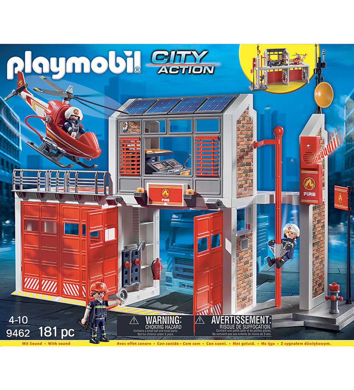 Playmobil City Action - Stor Brandstation - 9462 - 181 Dele