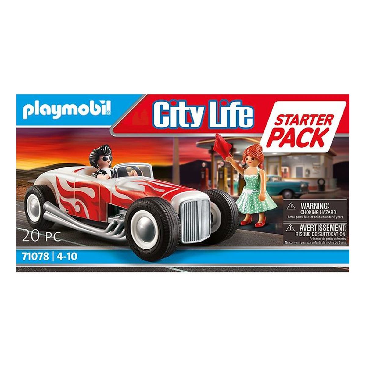 Playmobil City Life - Starter Pack Hot Rod - 71078 - 20 Dele