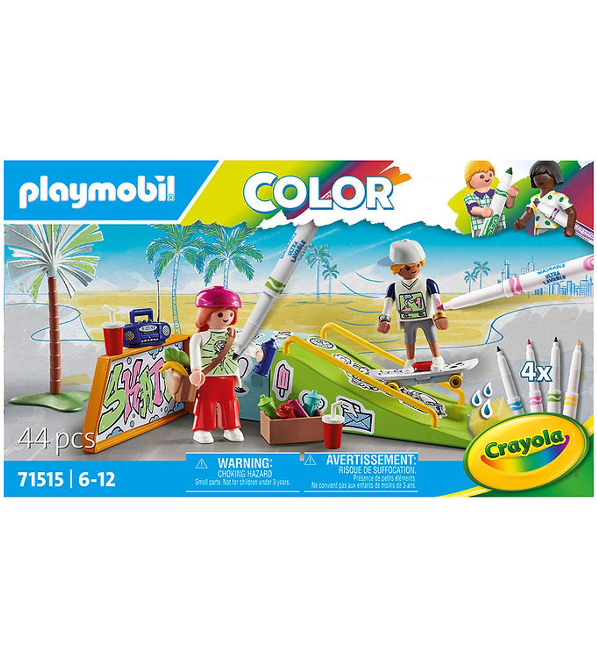 Playmobil Color - Skate Park - 71515 - 44 Dele