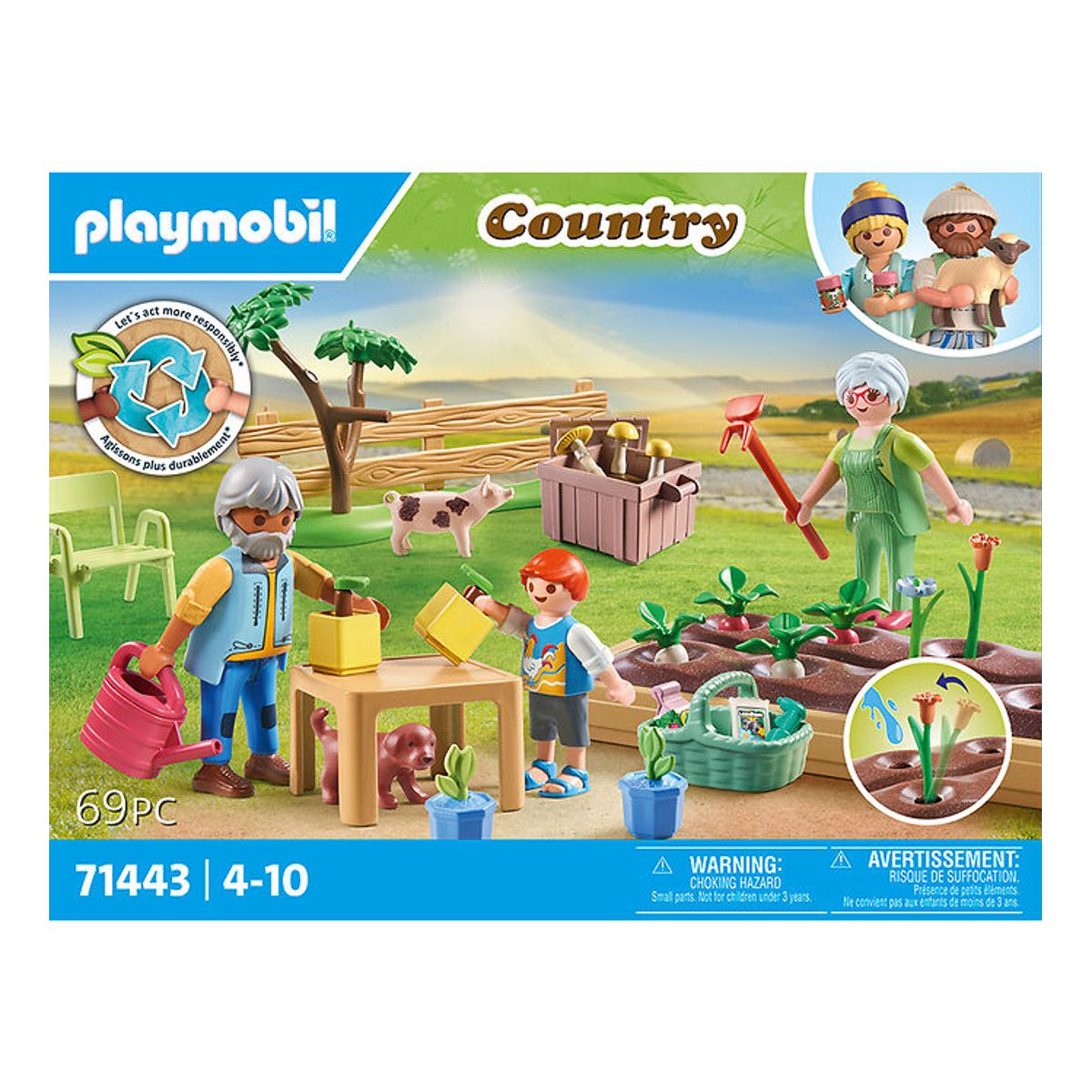 Playmobil Country - Idyllisk Køkkenhave med Bedsteforældre - 714