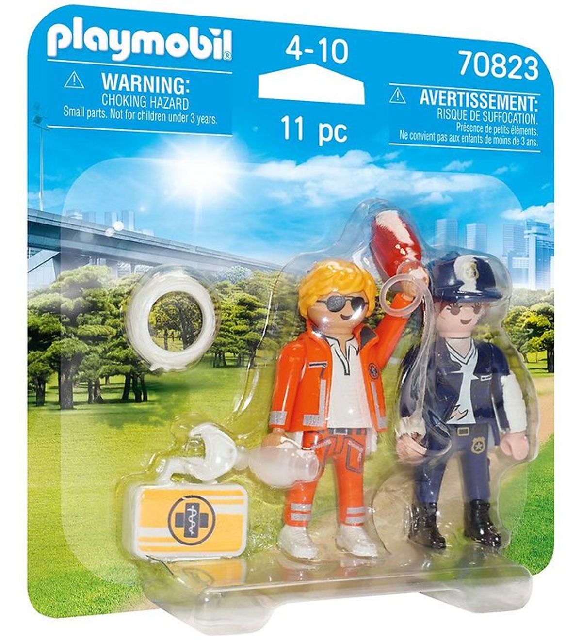 Playmobil DuoPack - Akutlæge Og Politibetjent - 70823 - 11 Dele