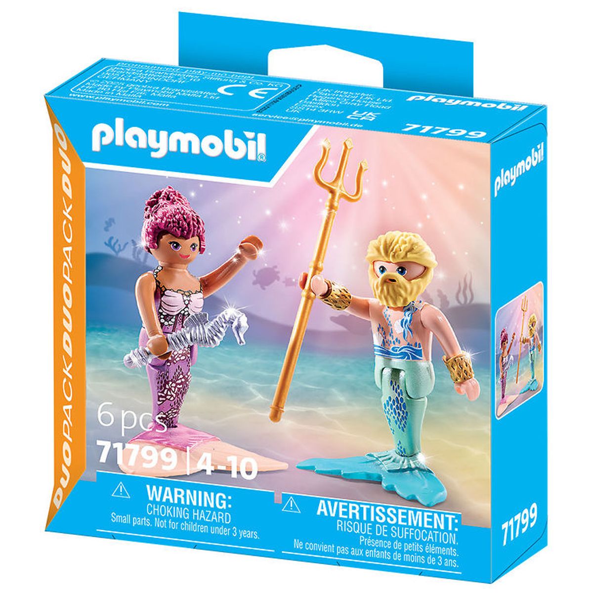 Playmobil DuoPack - Havfrue Og Triton - 71799 - 6 Dele