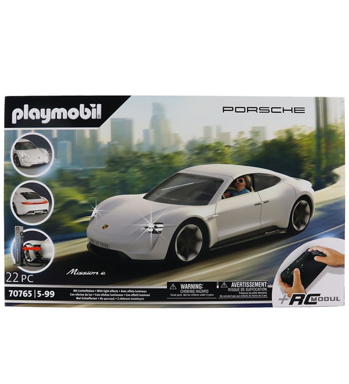 Playmobil Fjernstyret Bil - Porsche Mission E - Hvid - 70765 - 2