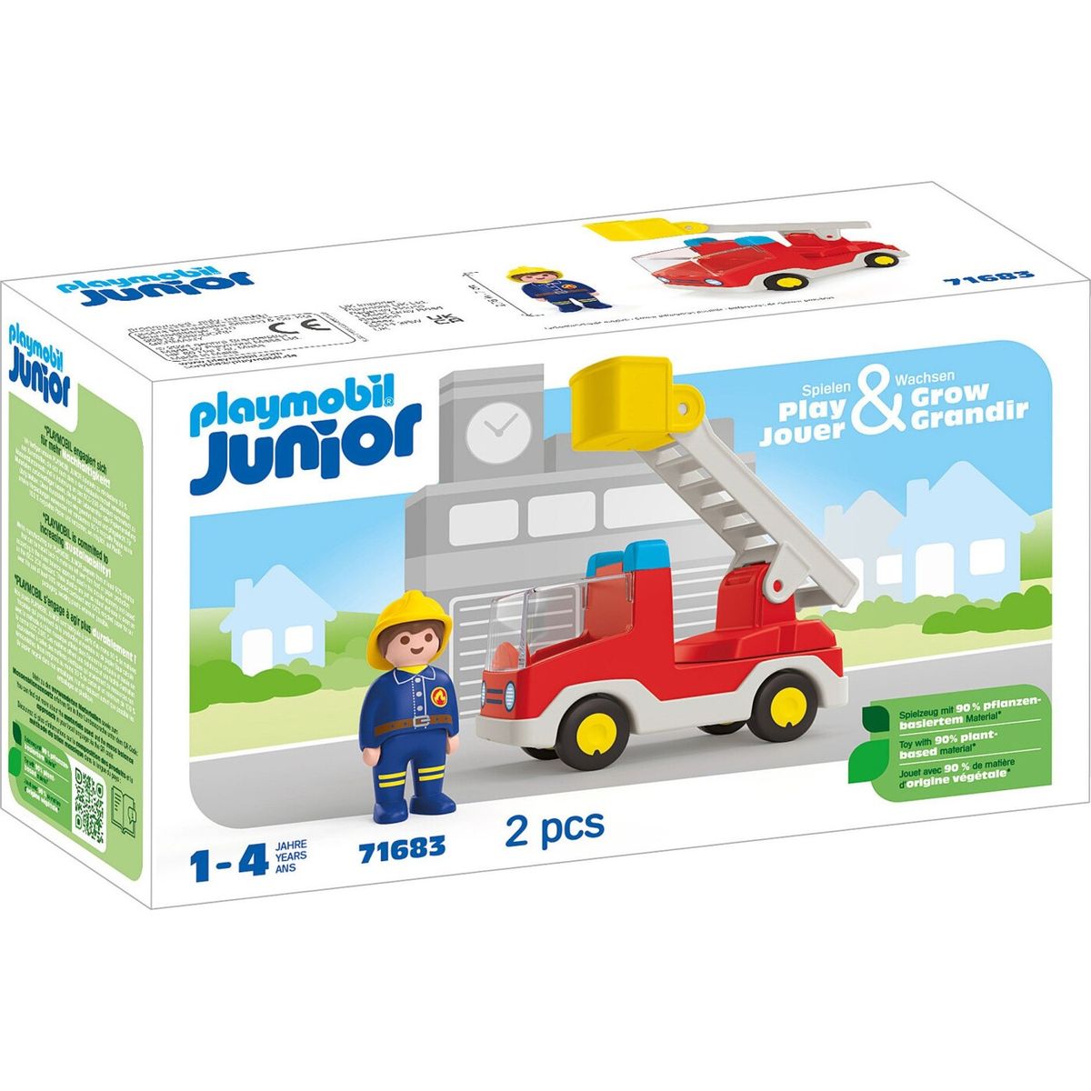 Playmobil Junior - Brandbil Med Stige - 71683