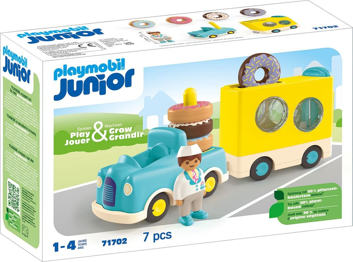 Playmobil Junior - Donut Stable Og Sortering Lastbil - 71702