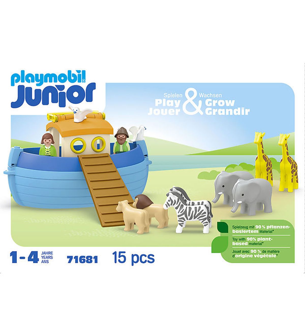 Playmobil Junior - My Take Along Noah's Ark - 71681 - 15 Dele