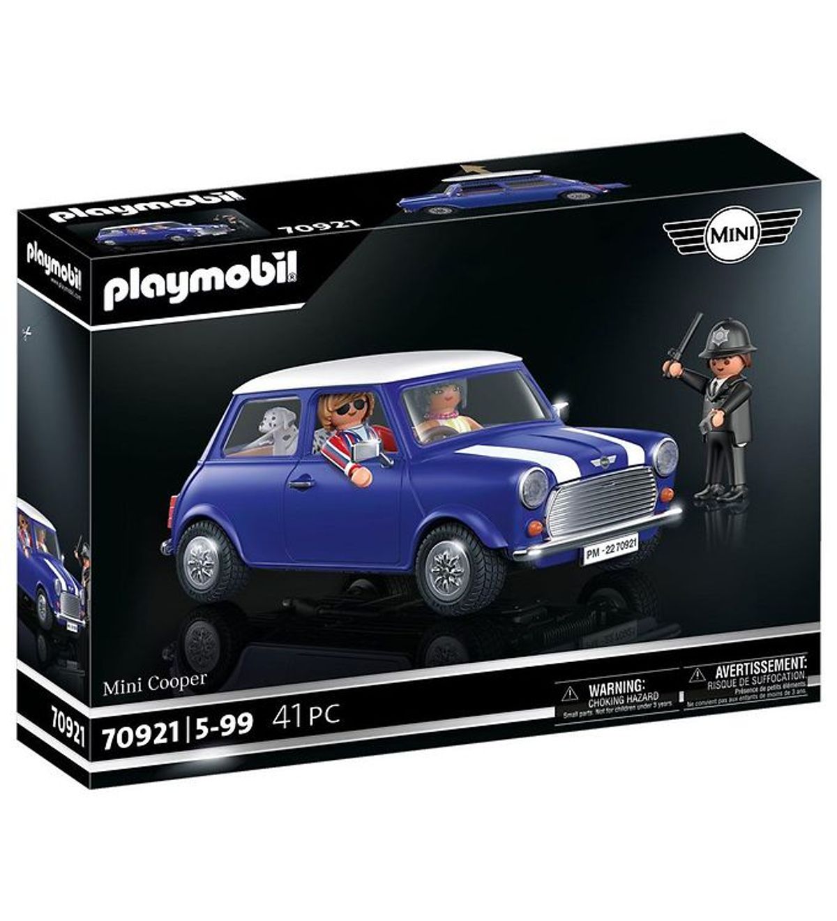 Playmobil - Mini Cooper - Blå - 70921 - 41 Dele