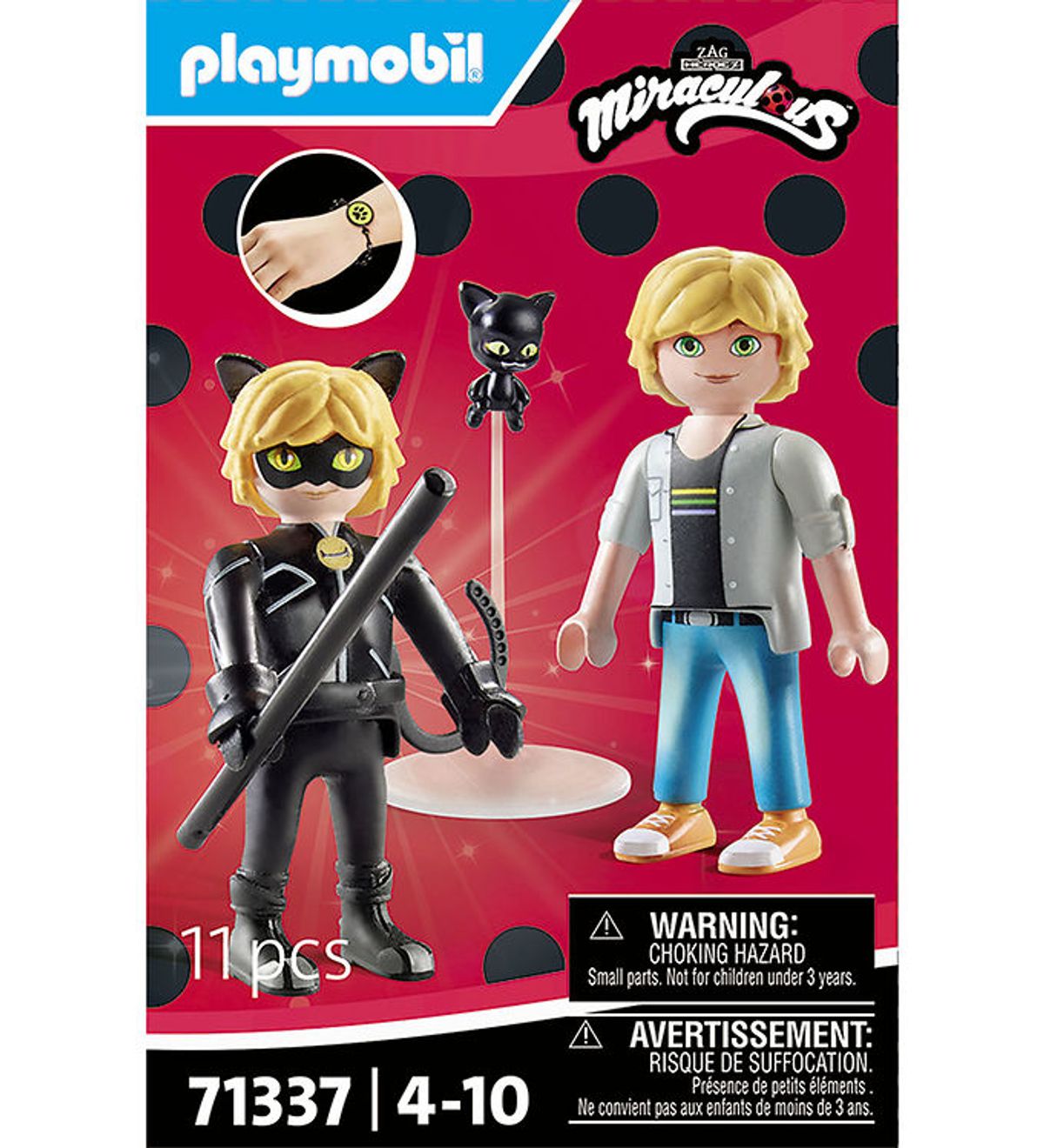 Playmobil Miraculous - Adrien & Cat Noir - 11 Dele - 71337