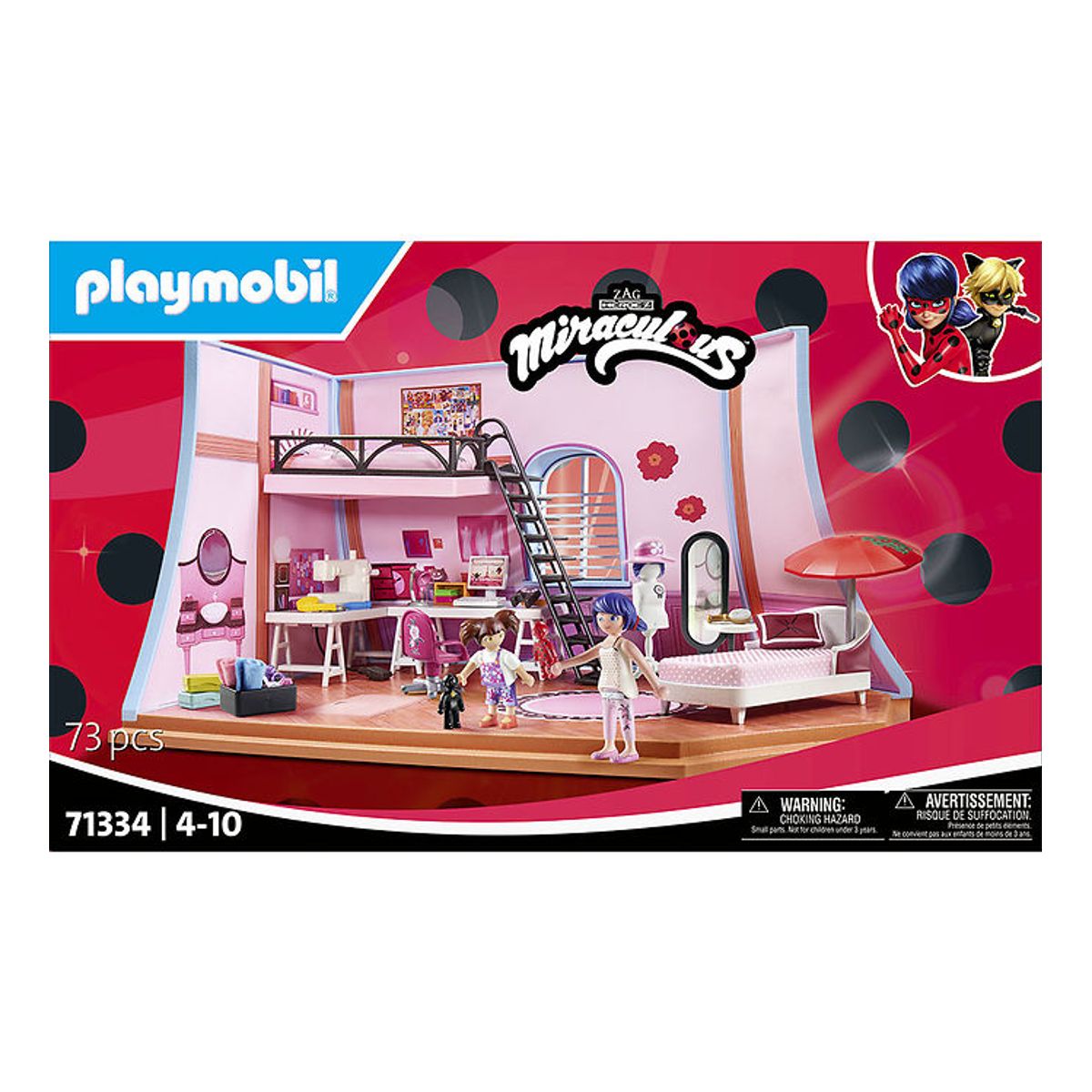 Playmobil Miraculous - Marinettes Hems - 73 Dele - 71334