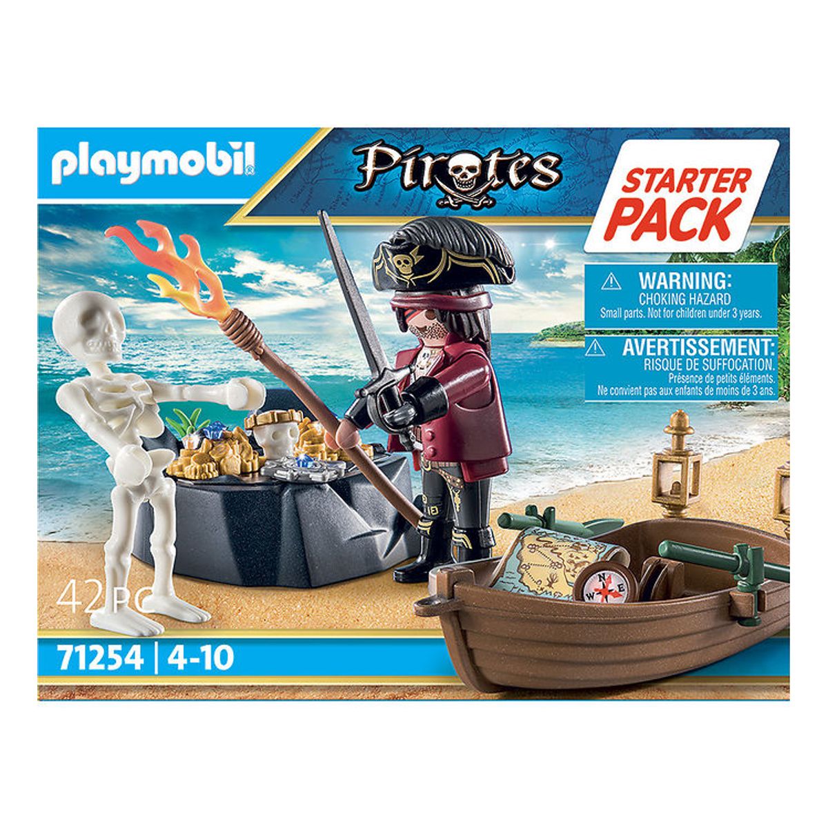 Playmobil Pirates - Starter Pack - 71254 - 42 Dele