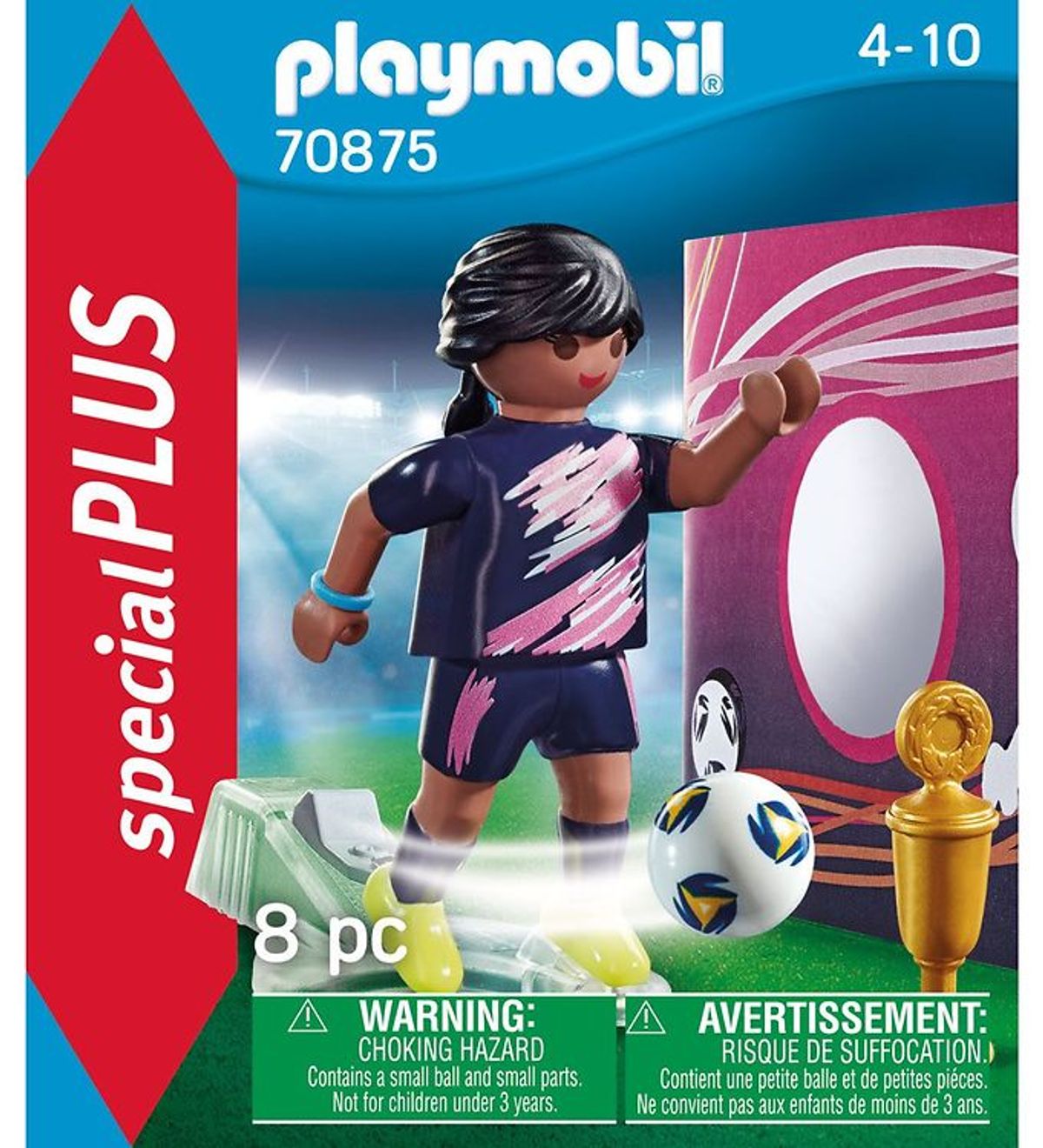 Playmobil SpecialPlus - Fodboldspiller Med Målvæg - 70875 - 8 De