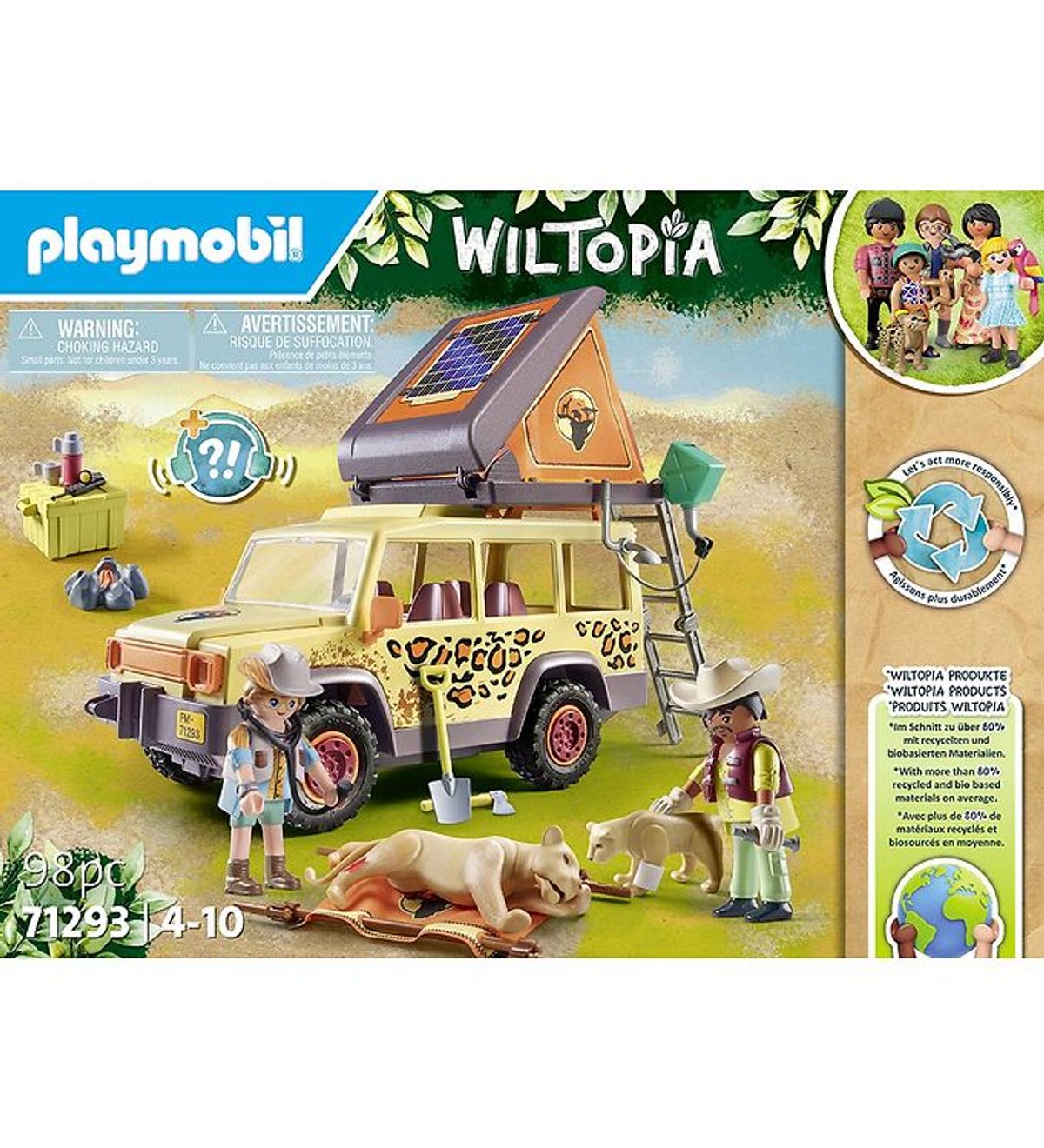 Playmobil Wiltopia - Med ATW Inde Hos Løverne - 71293 - 98 Dele