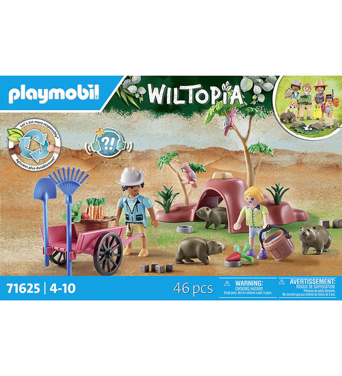 Playmobil Wiltopia - Vombat-skjul - 71625 - 47 Dele