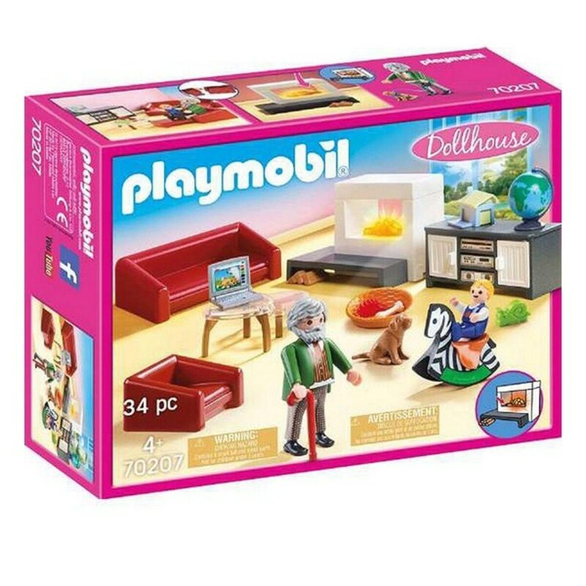 Playset Dollhouse Living Room Playmobil 70207 Spisemuligheder (34 stk)