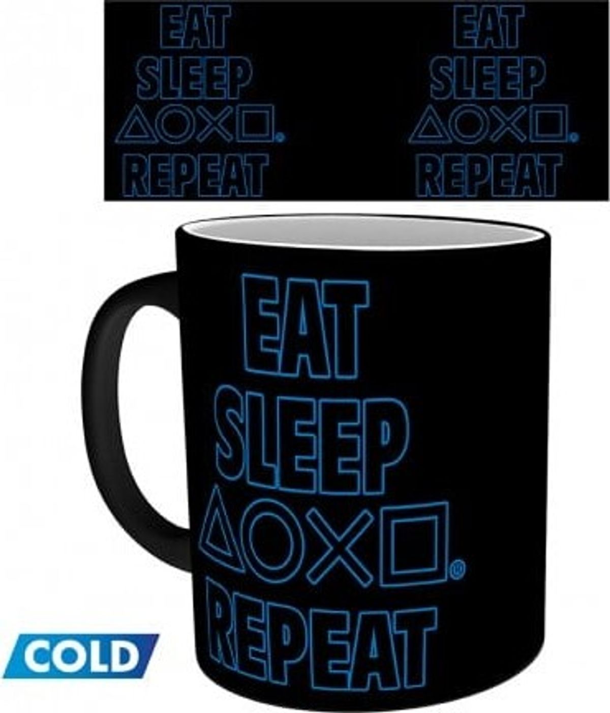 Playstation - Mug Heat Change - 320 Ml - Eat Sleep Repeat