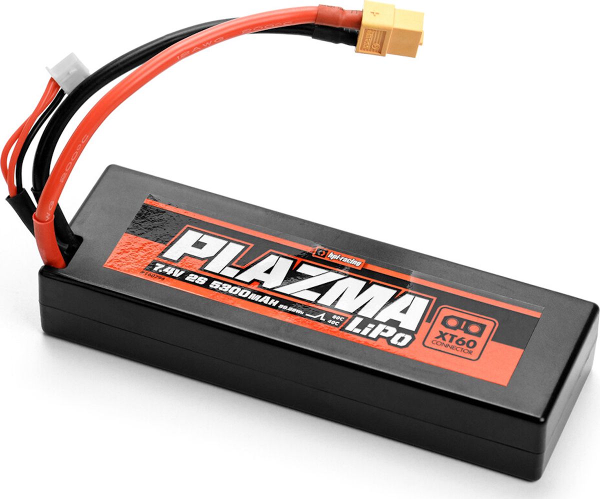 Plazma 7.4v 5300mah 40c Lipo Pack 39.22wh - Xt60 - Hp160794 - Hpi Racing