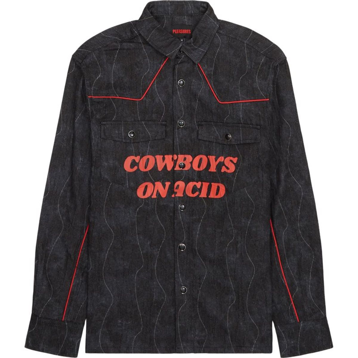 Pleasures Now Acid Cowboy Denim Shirt Black