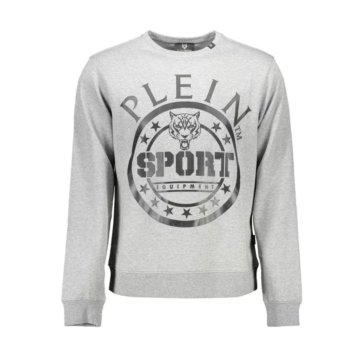 Plein Sport Gray Cotton Men Sweater