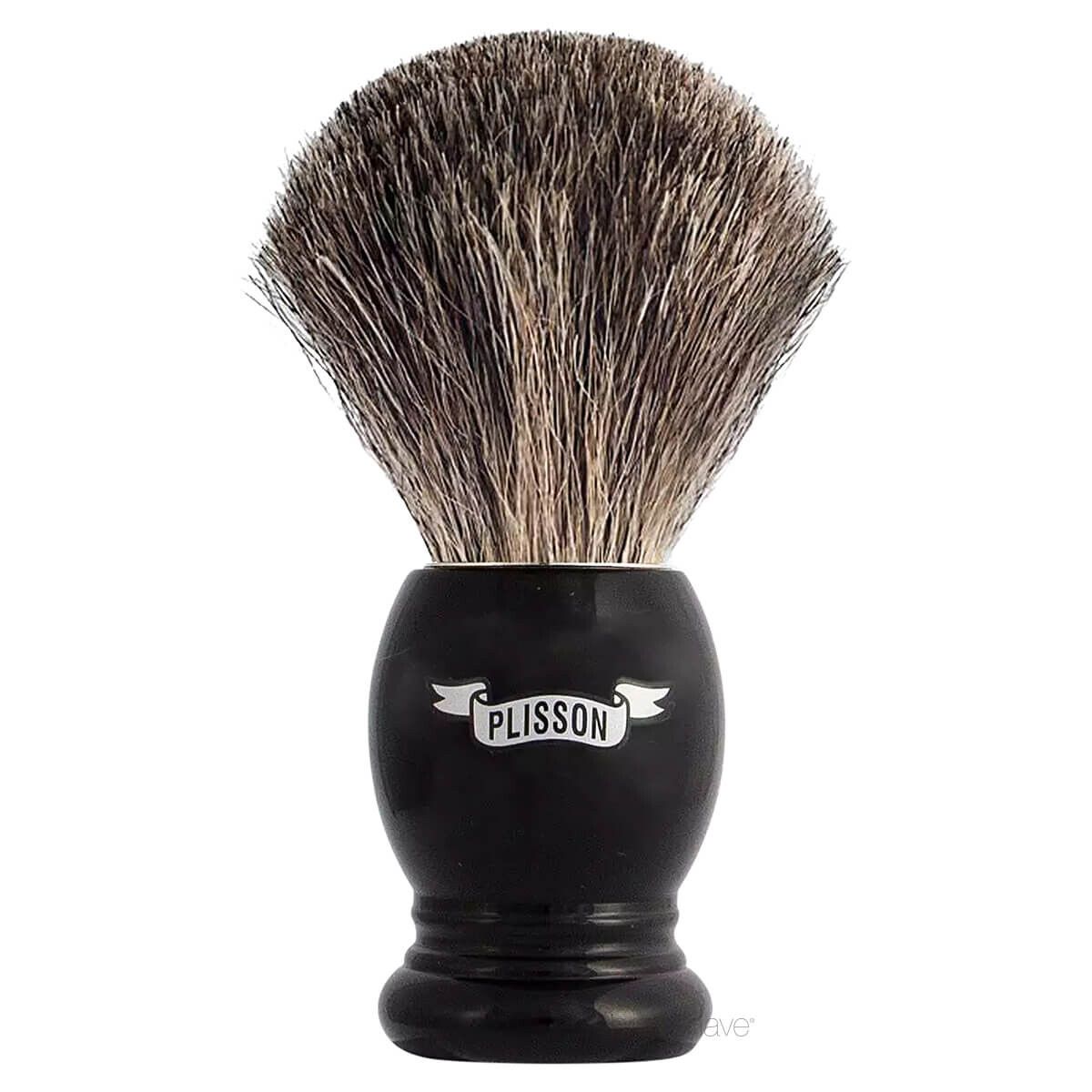 Plisson Barberkost, Russian Grey Badger & Sort Akryl, Essentiel, Str. 12