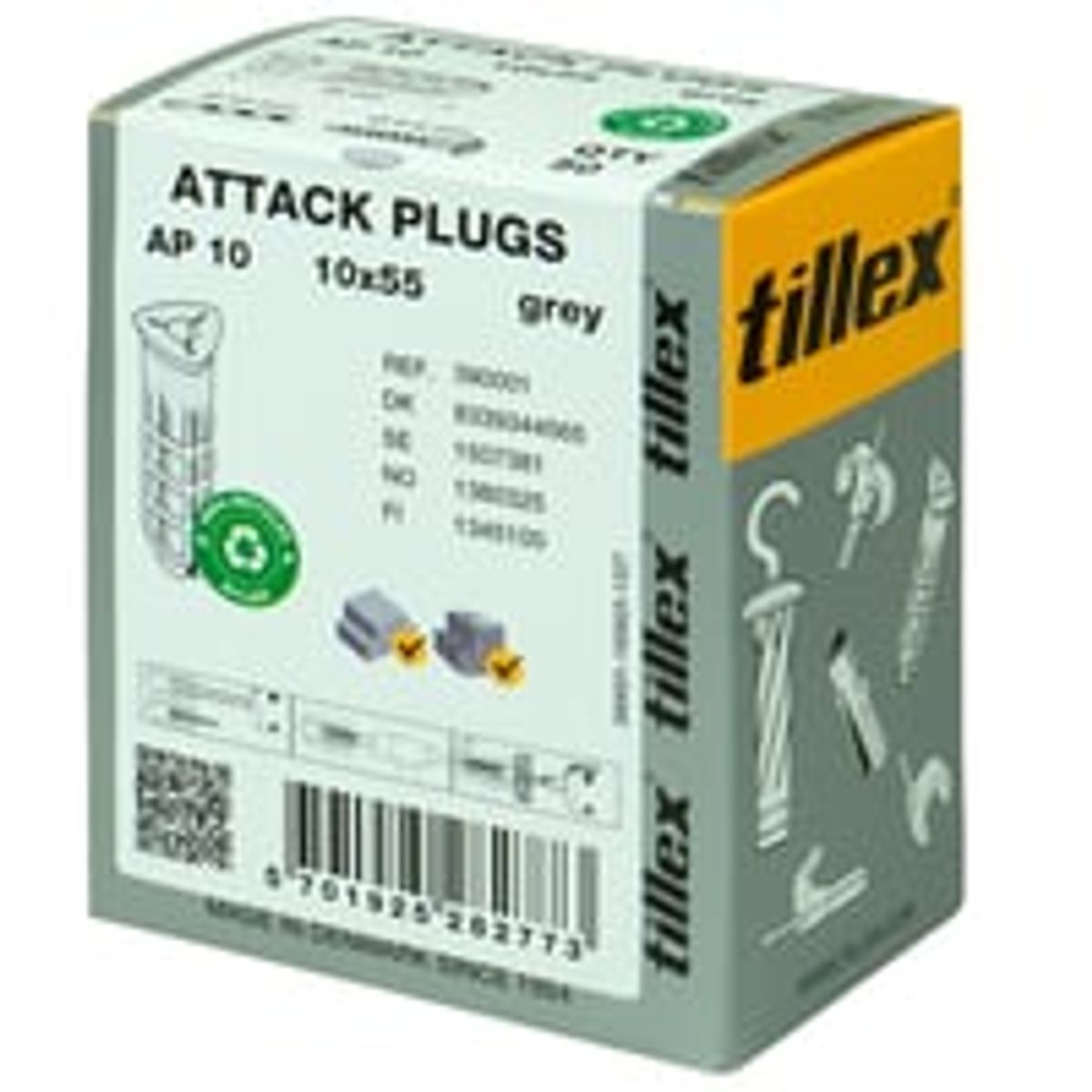 Plugs Attack AP-10 10x55 mm gr (50) - 50 stk