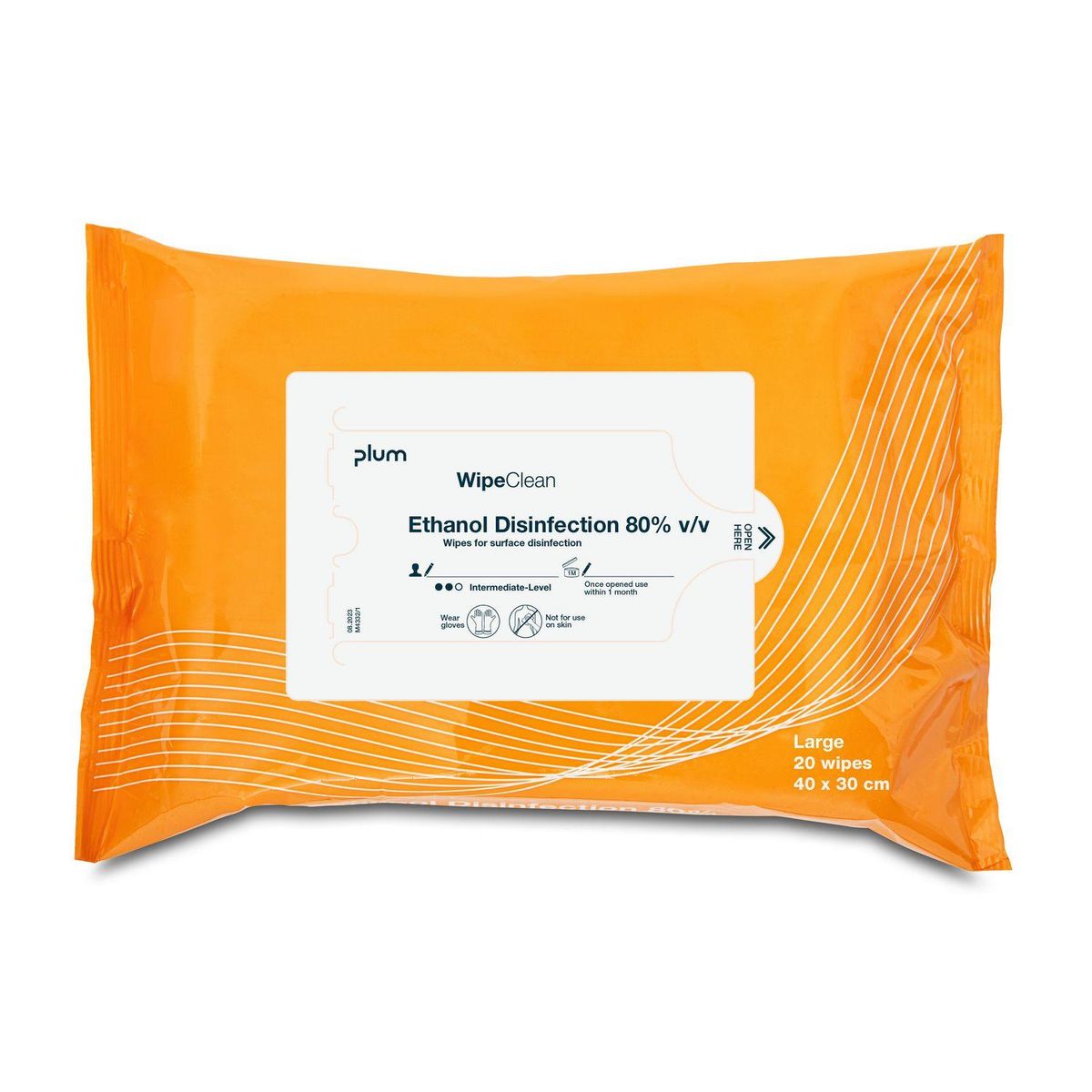 Plum Ethanol Disinfection Wipe Large