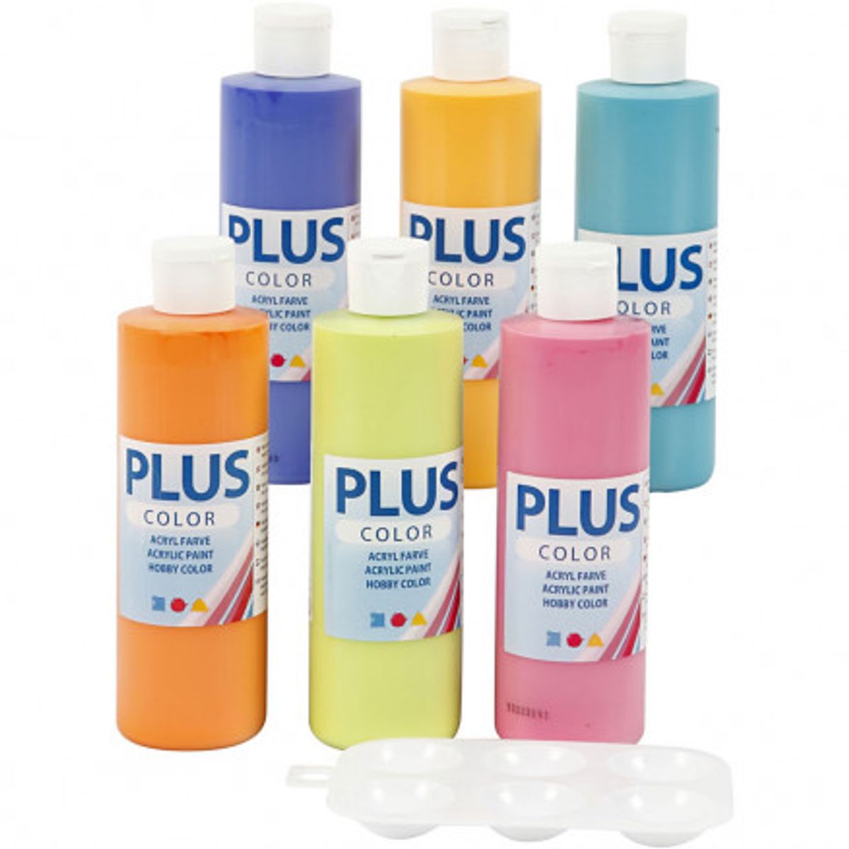 Plus Color hobbymaling, 6x250 ml/ 1 pk.