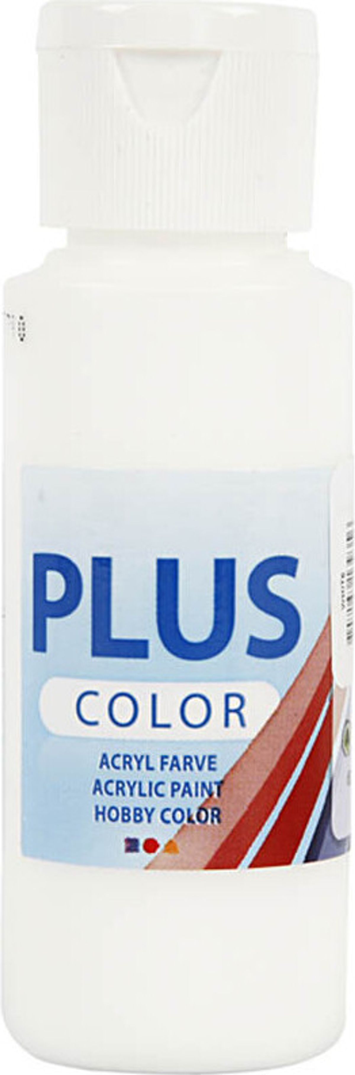 Plus Color Hobbymaling - Akrylfarve - Hvid - 60 Ml