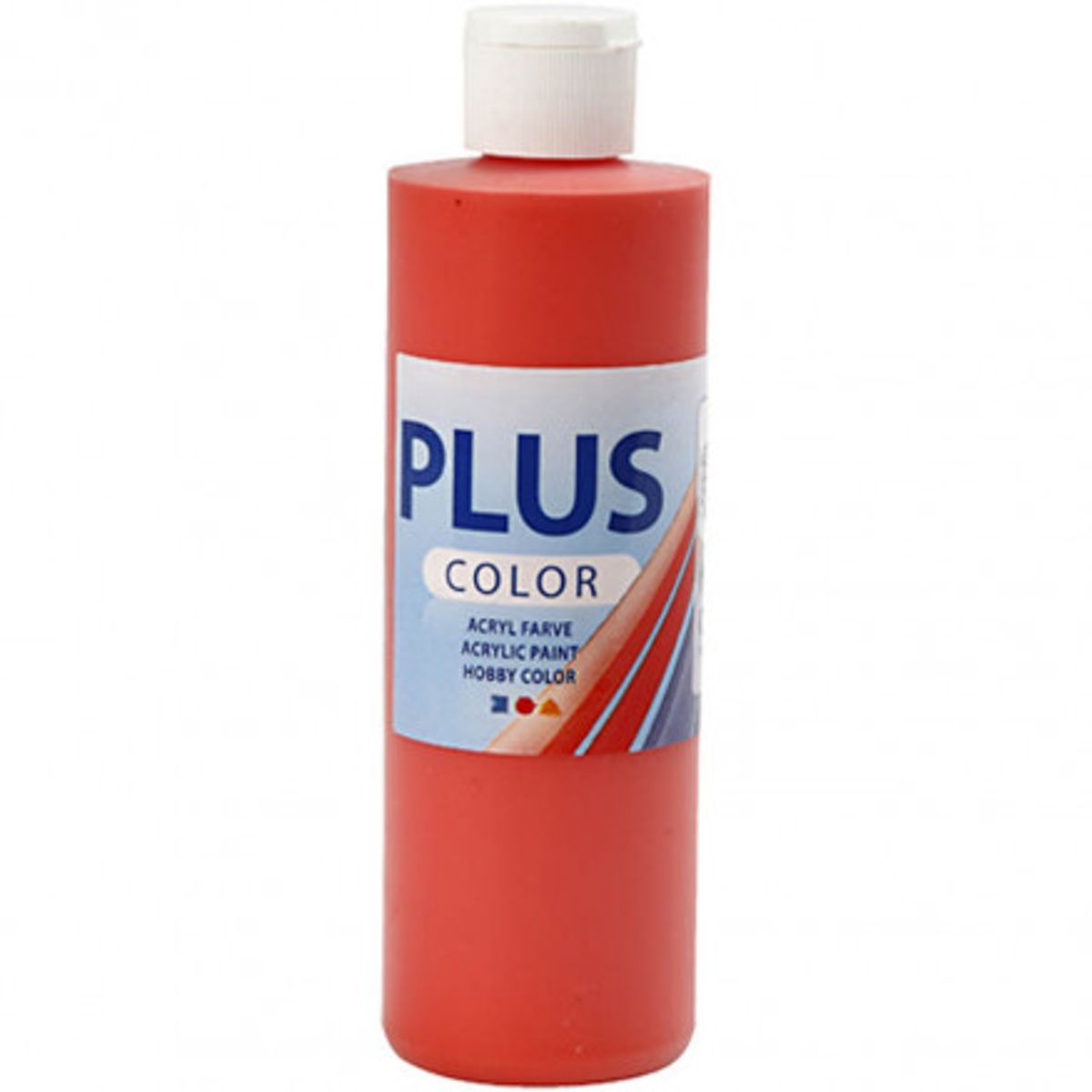 Plus Color hobbymaling, brilliant red, 250 ml/ 1 fl.