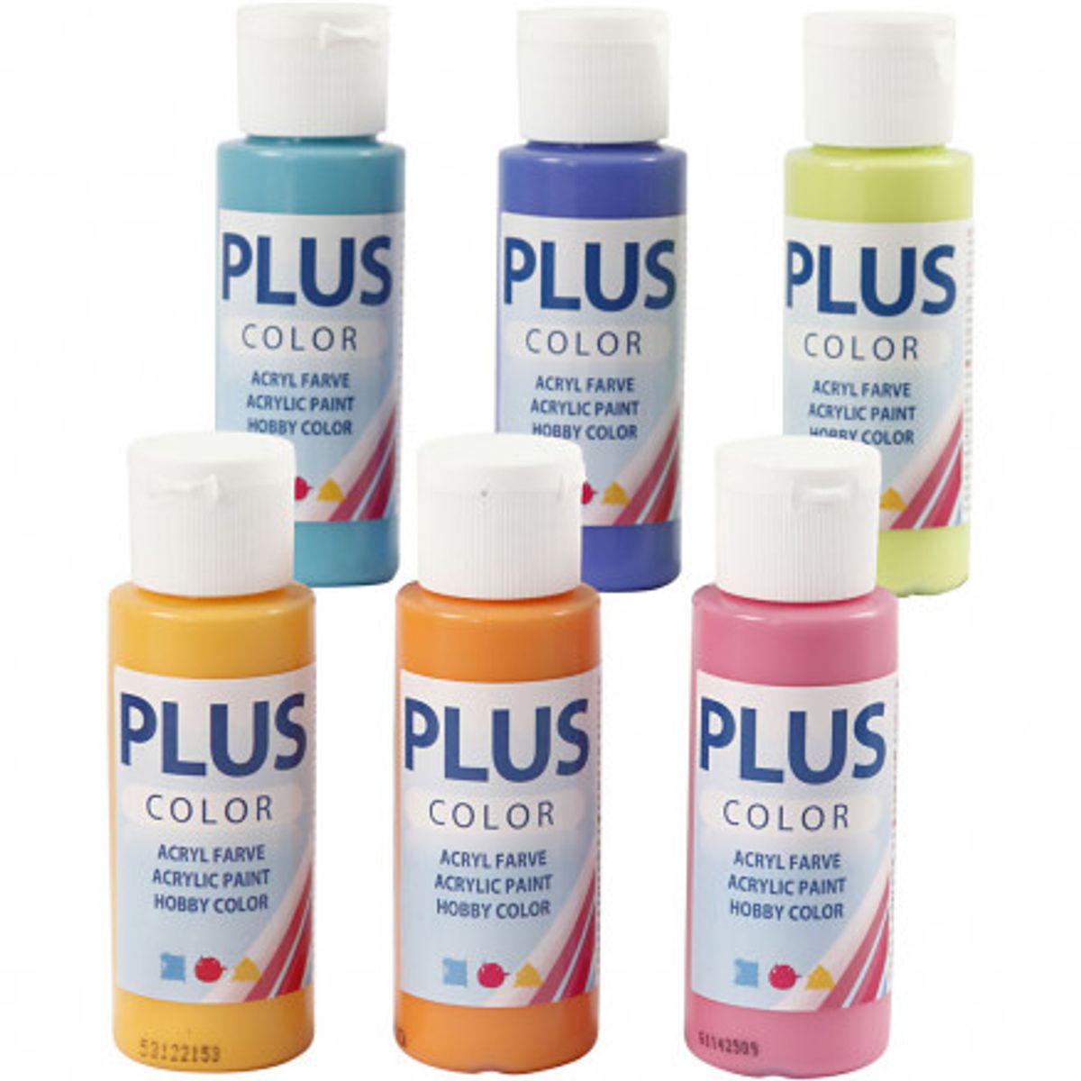 Plus Color hobbymaling, colorful, 6x60 ml/ 1 pk.