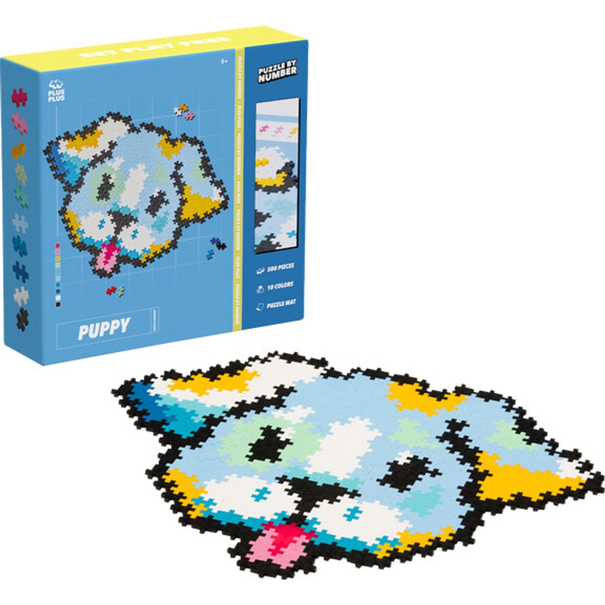 Plus-plus Puzzle By Number Puppy 500pcs