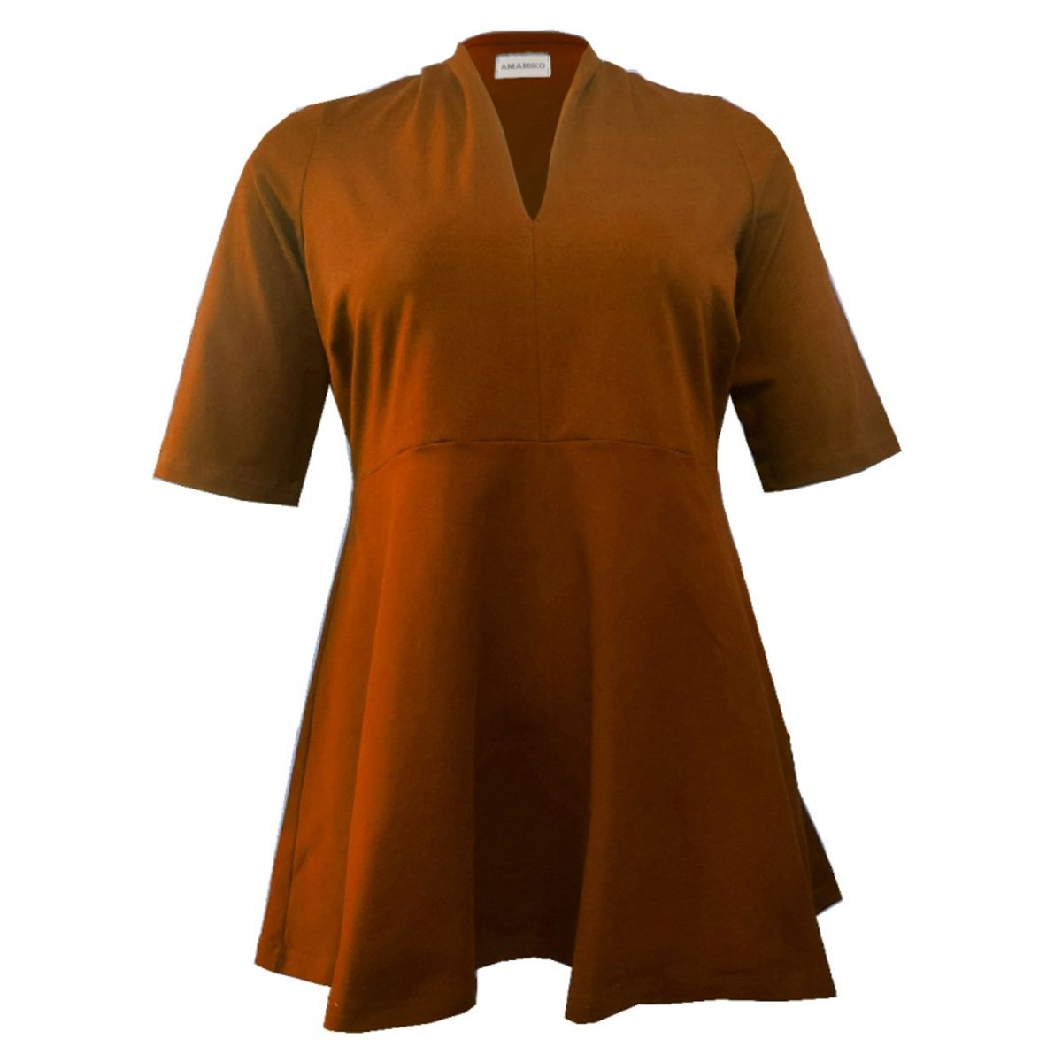 Plus size bluse - Sendai Cognac