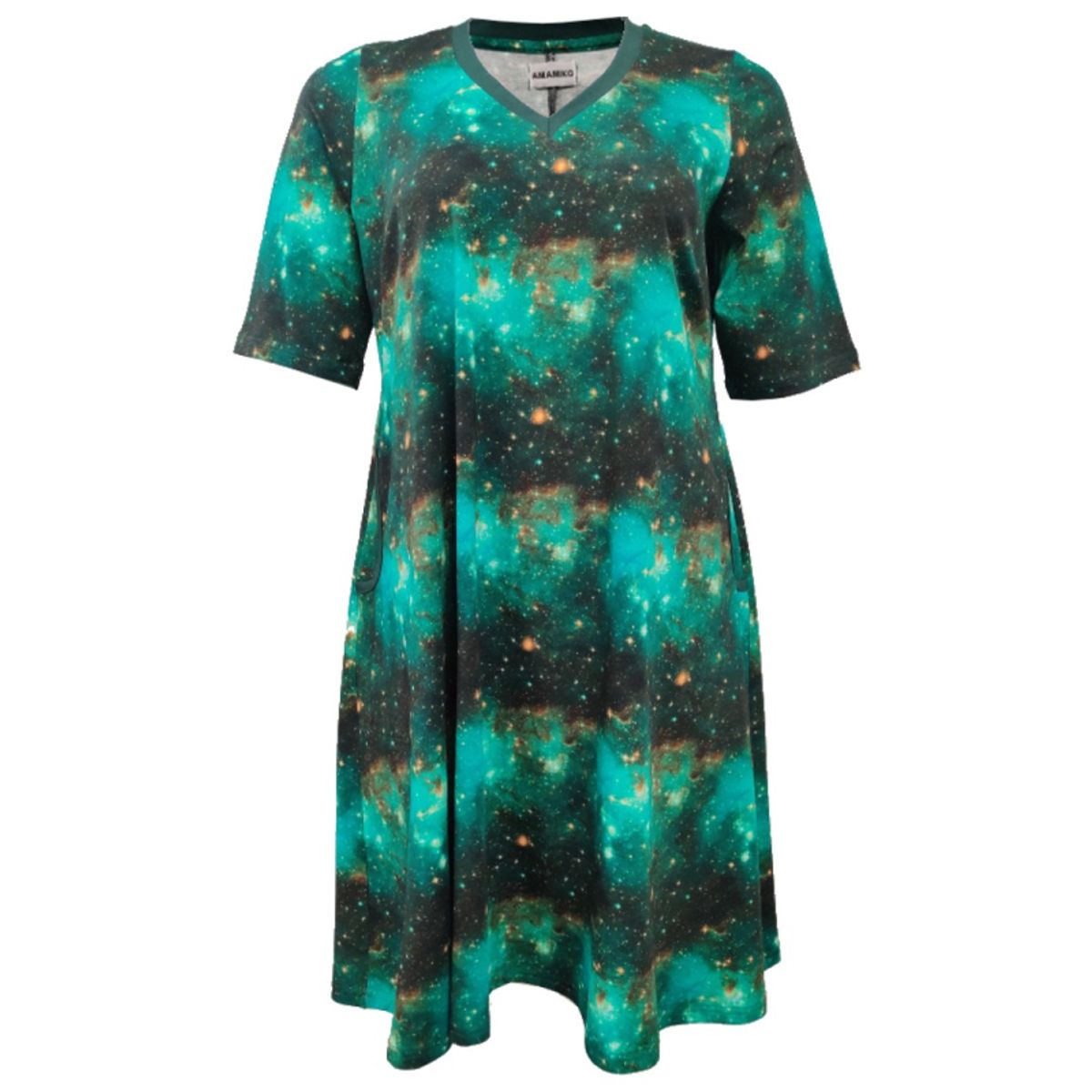 Plus size kjole - Tulla Green Night